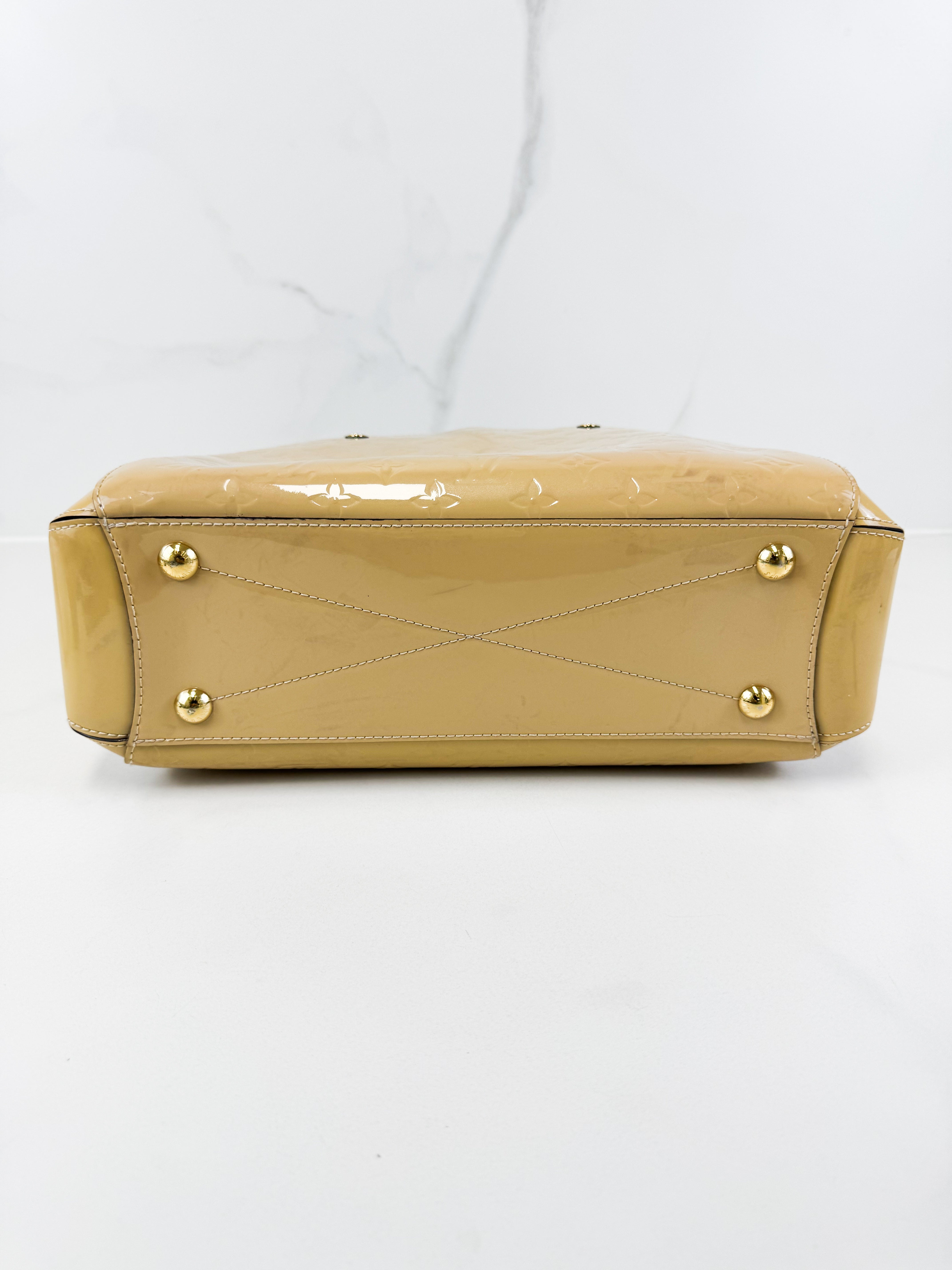 Louis Vuitton Patent Monogram Montaigne BB Satchel