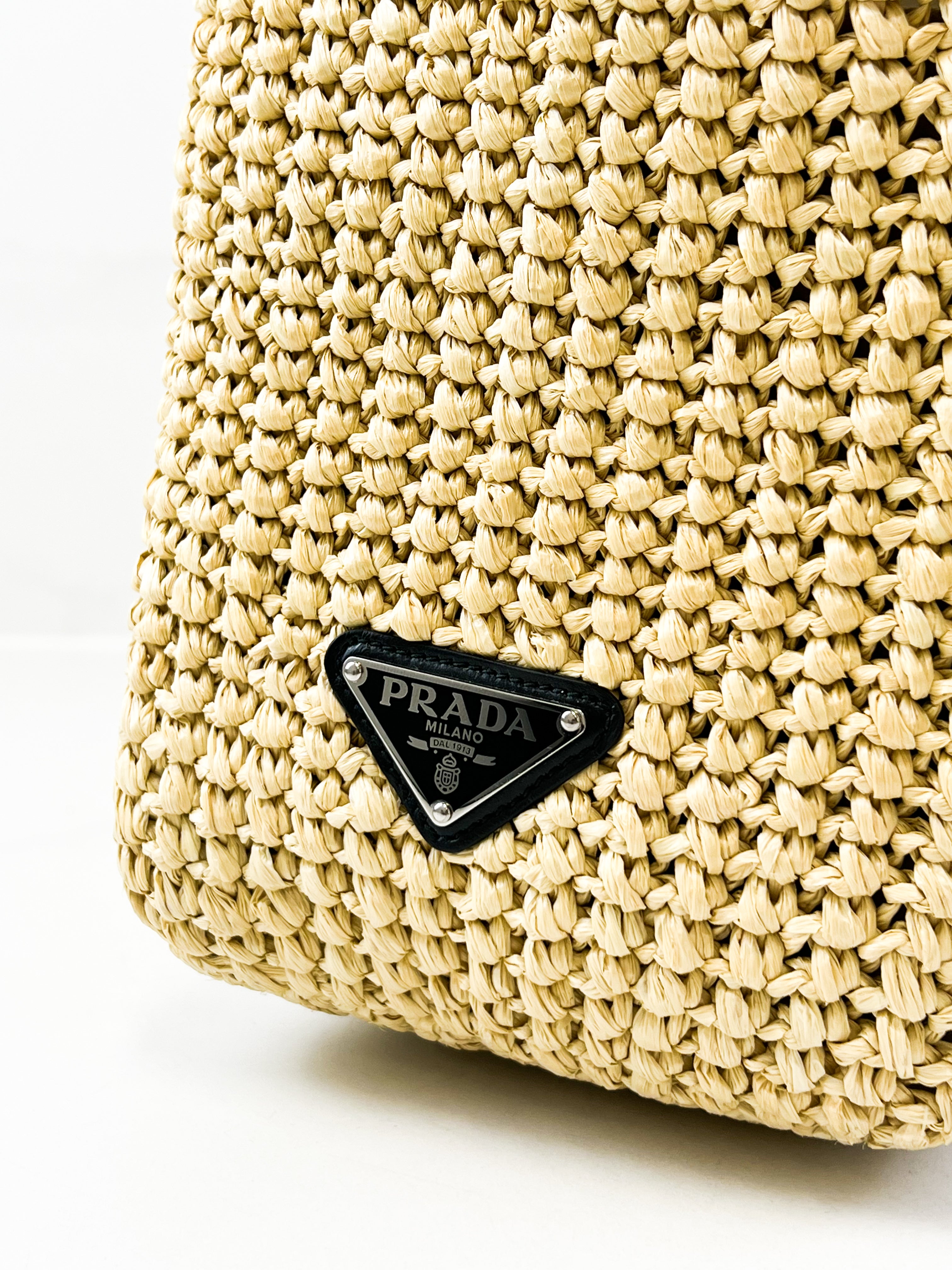 Prada Raffia Medium Tote
