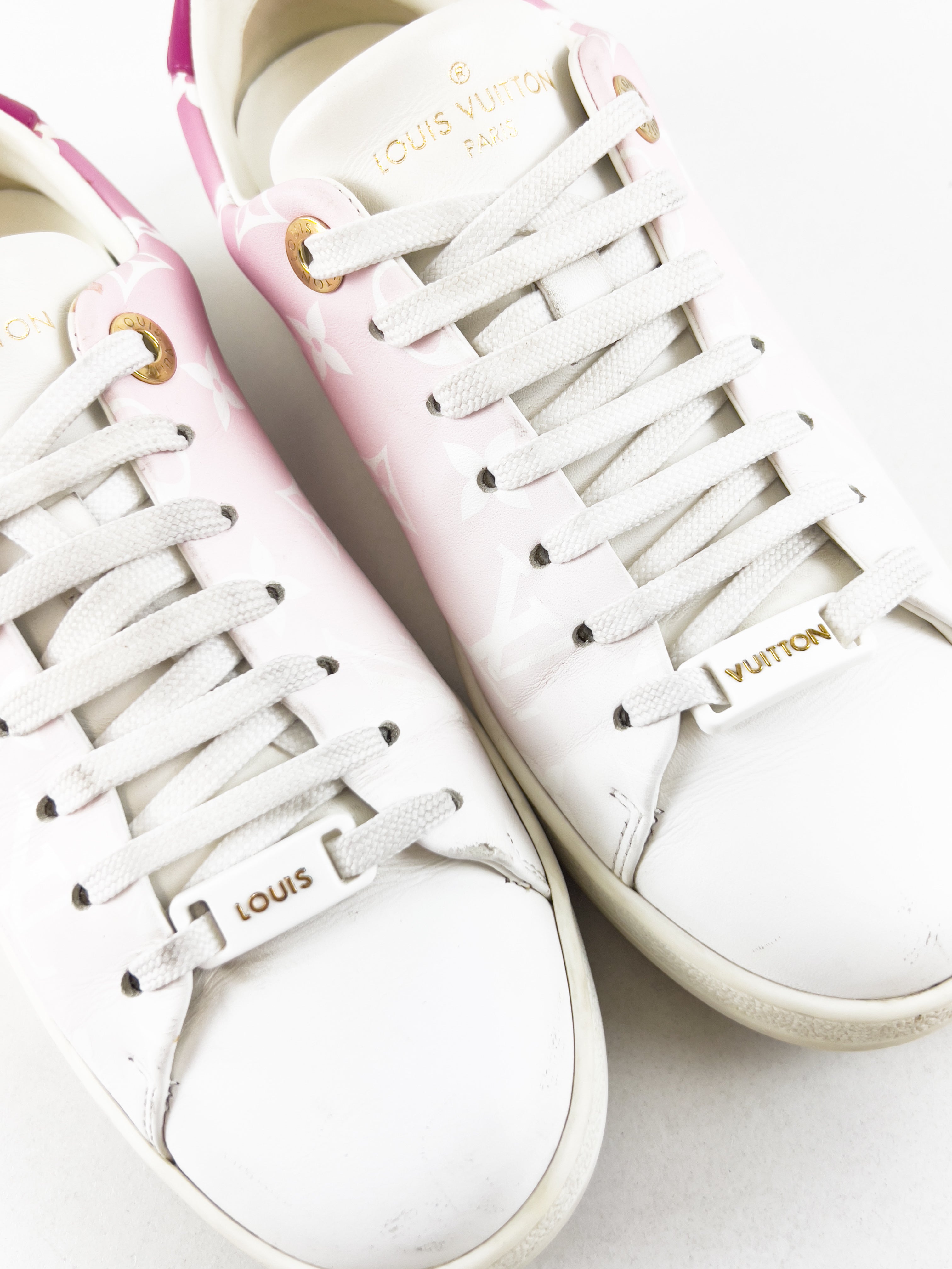 Louis Vuitton Frontrow Pink Monogram Sneaker Size 36