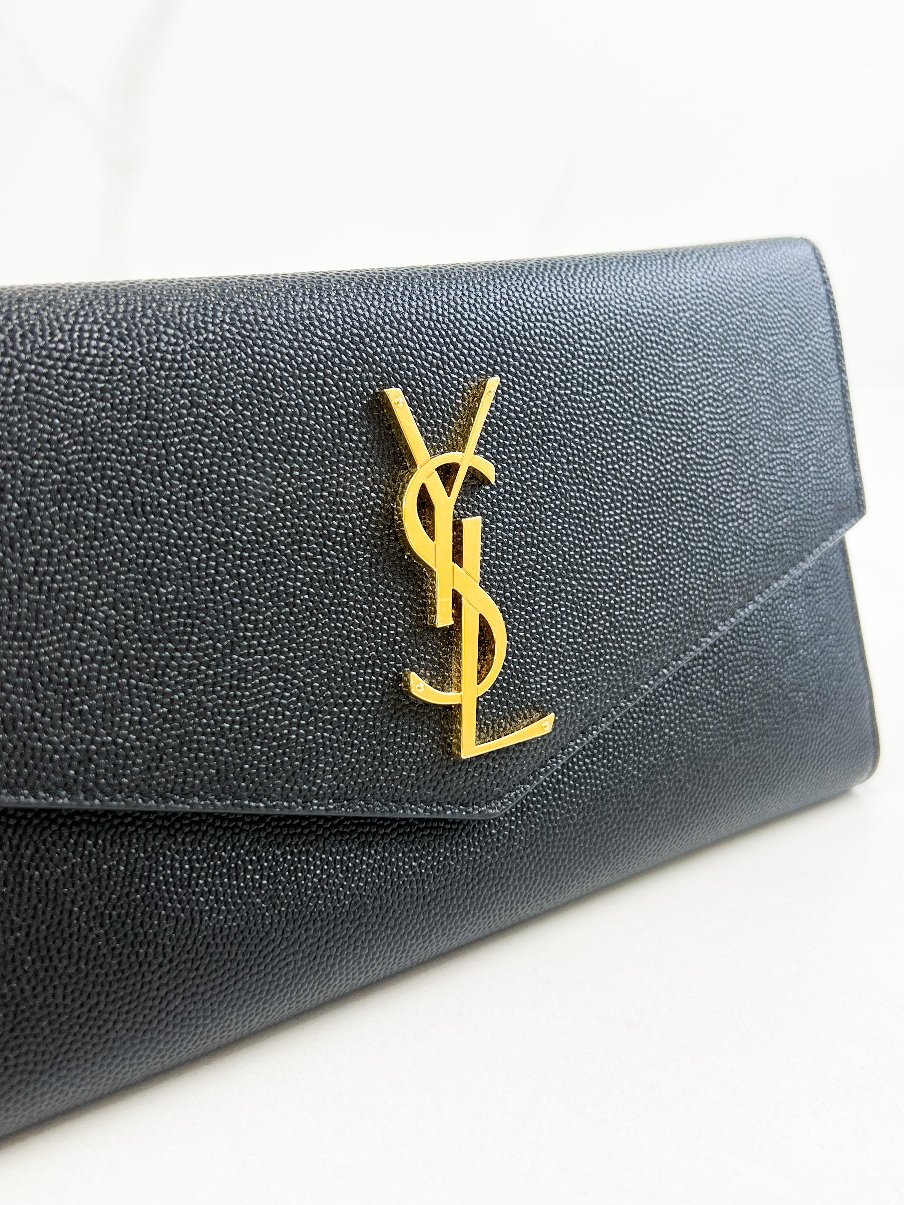 Saint Laurent Black Portefueli Fame Flap Wallet