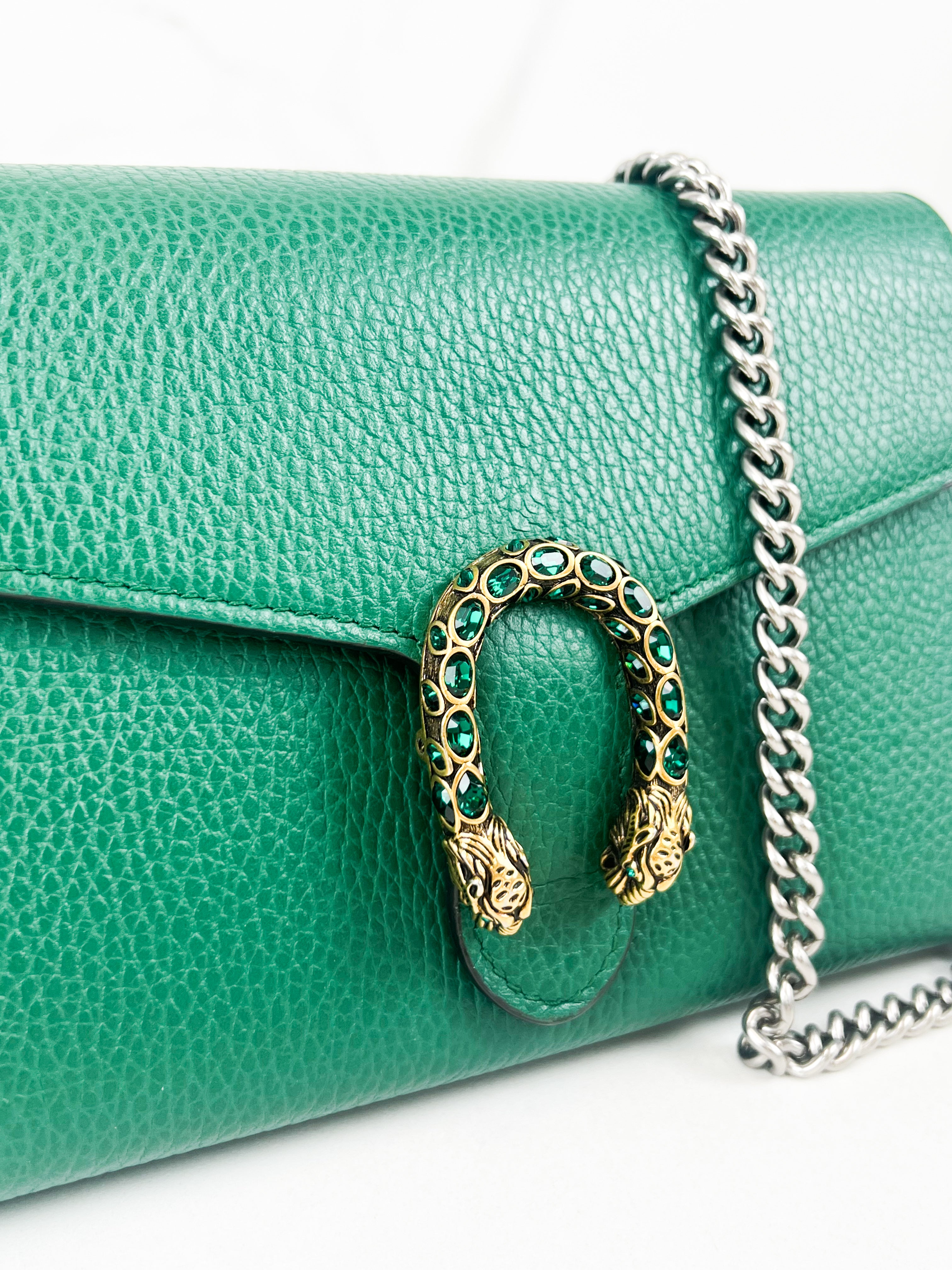 Gucci Green Dionysus Chain Wallet