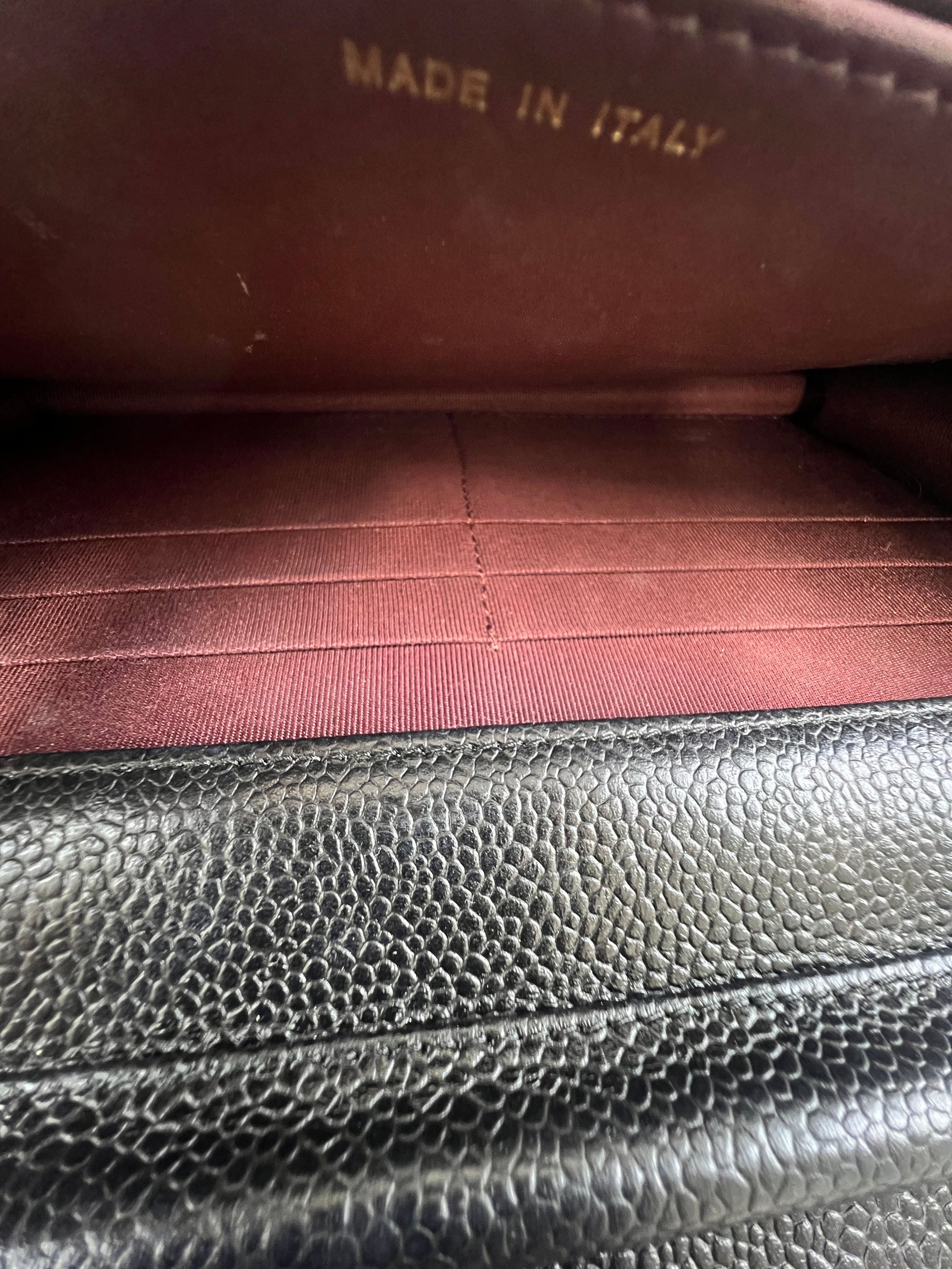 Chanel Black Classic Caviar CC WOC with GHW