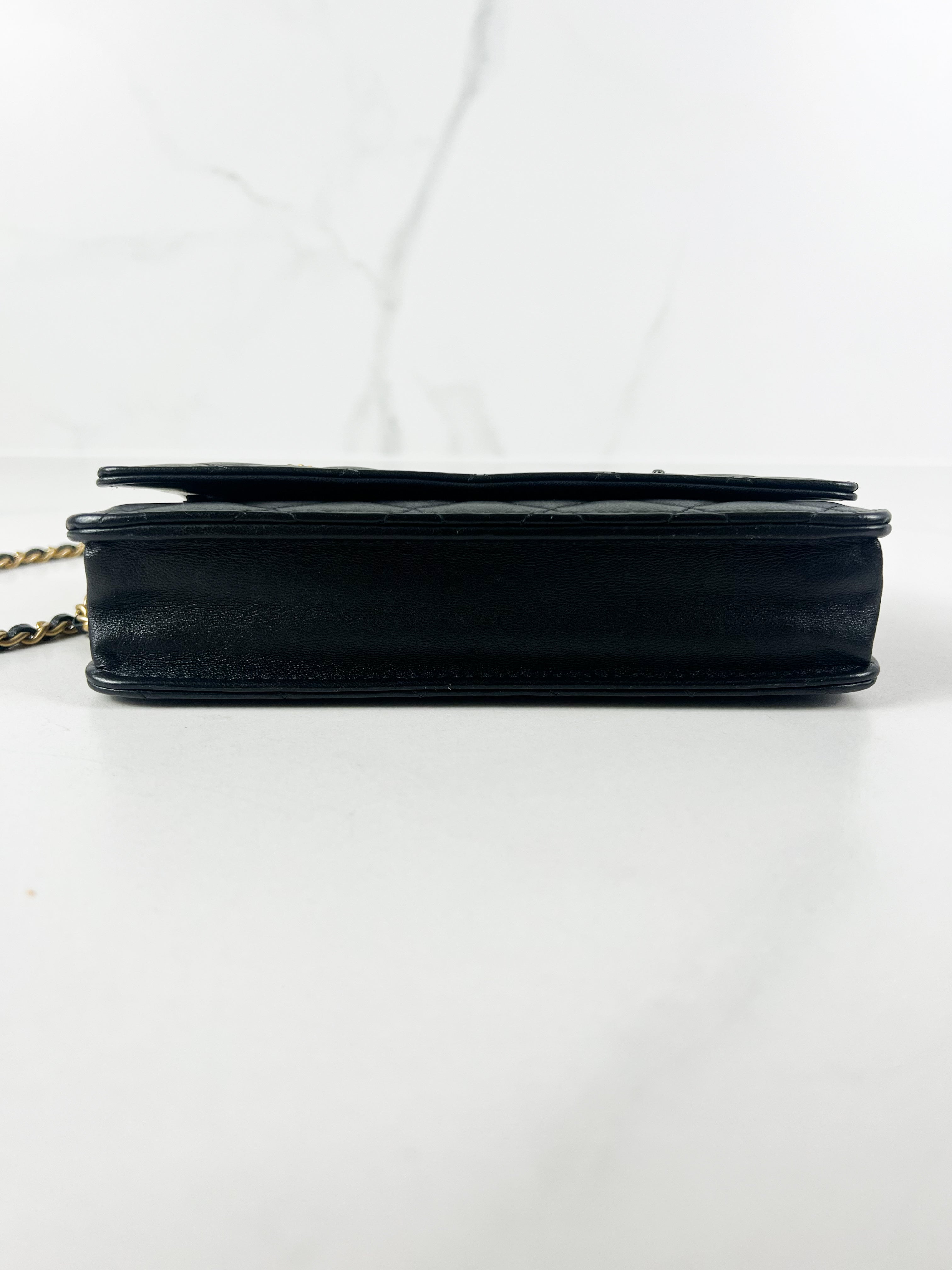 Chanel Black CC WOC with GHW