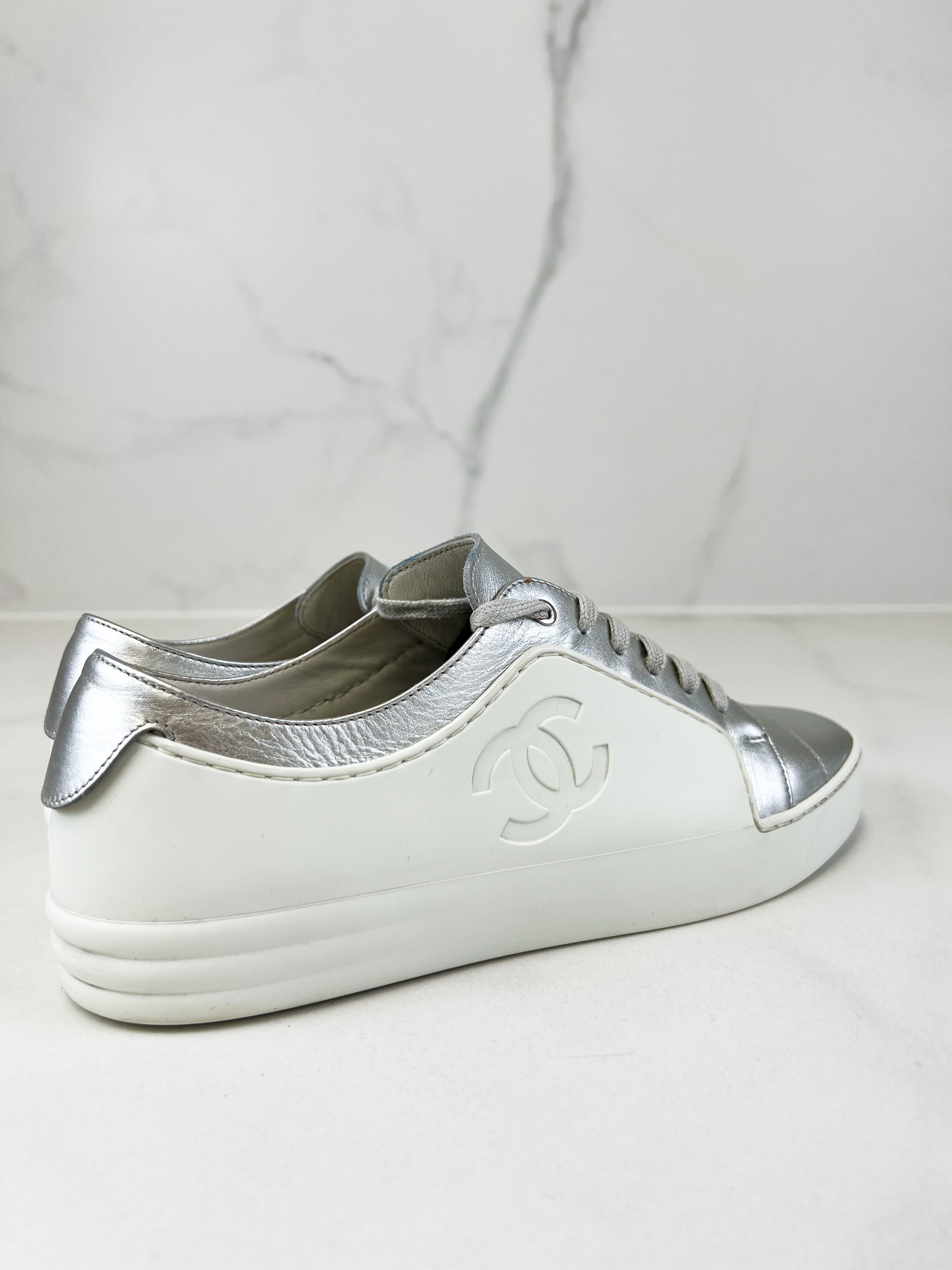 Chanel Low Top CC Sneaker Size 38.5