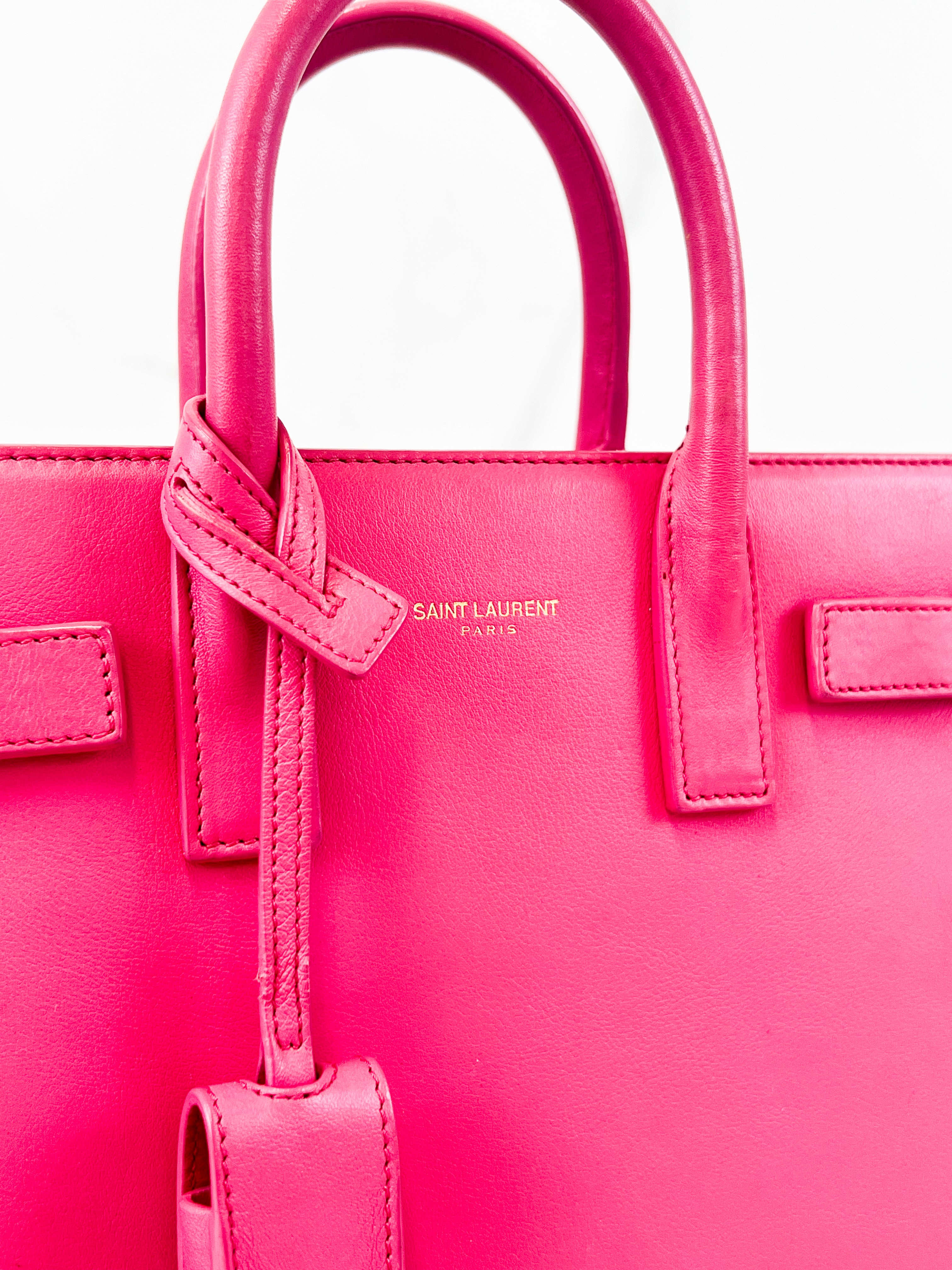 Saint Laurent Nano Sac De Jour in Pink
