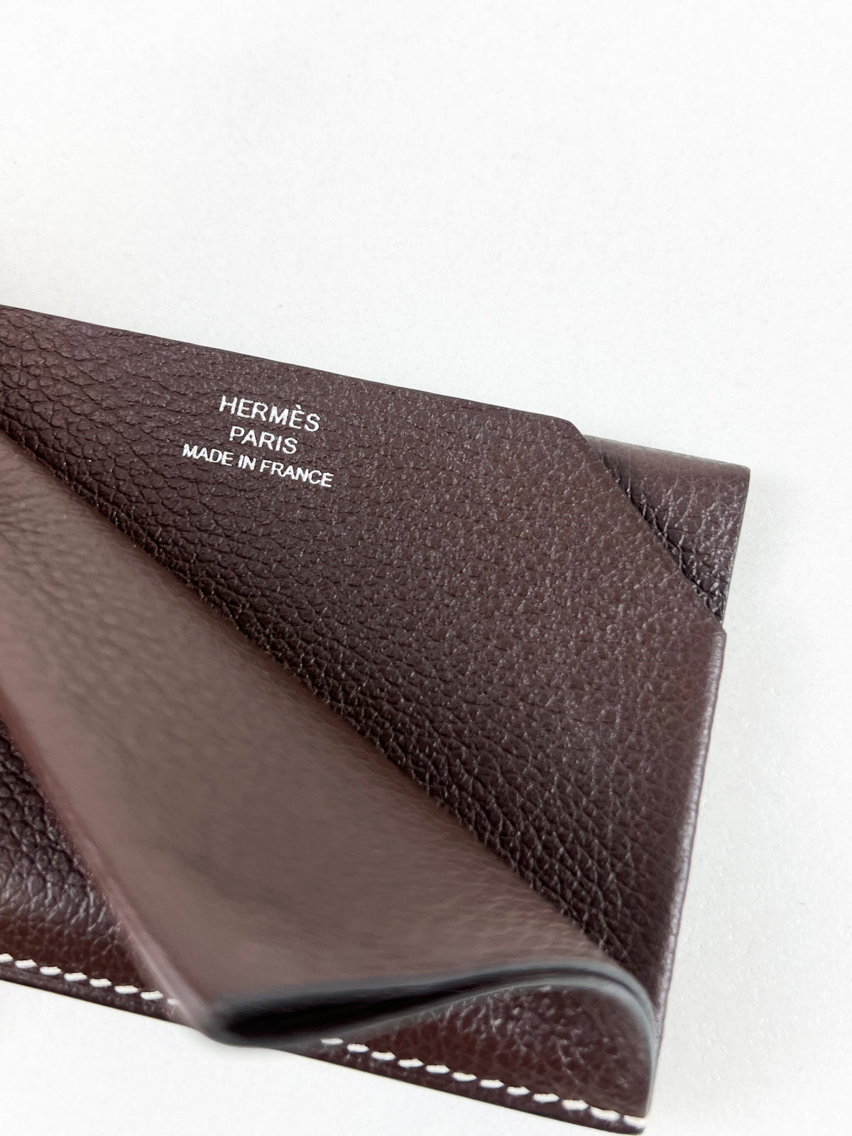 Hermes H Sellier Card Holder in Toundra Leather