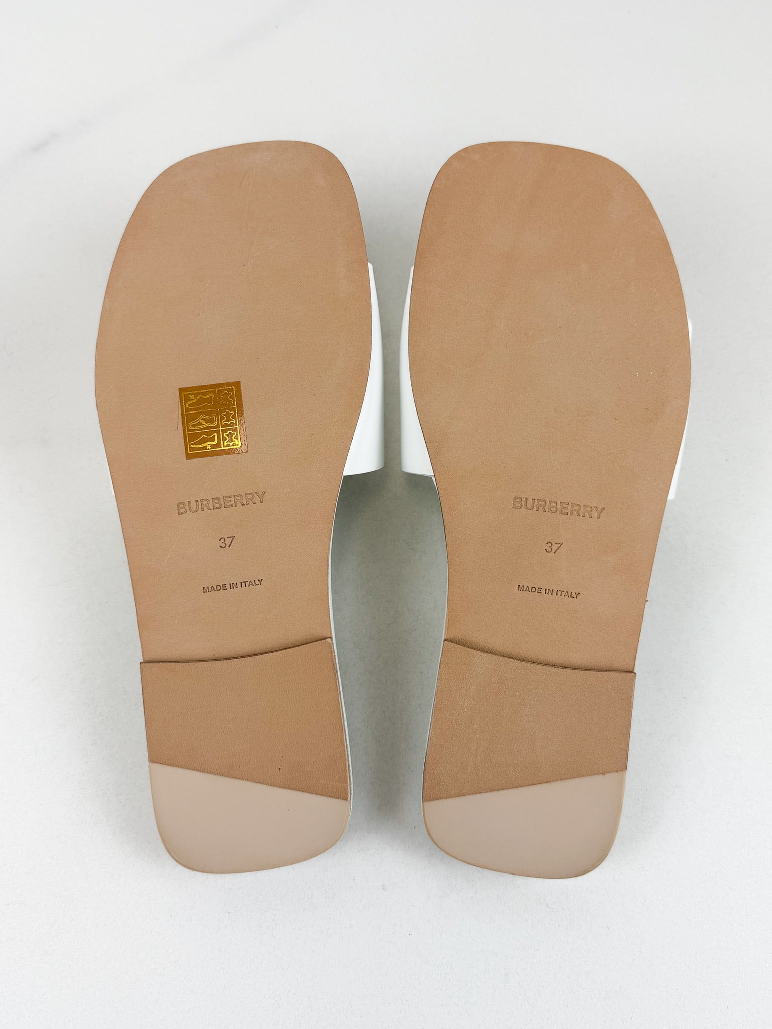 Burberry Leather Slides Size 37