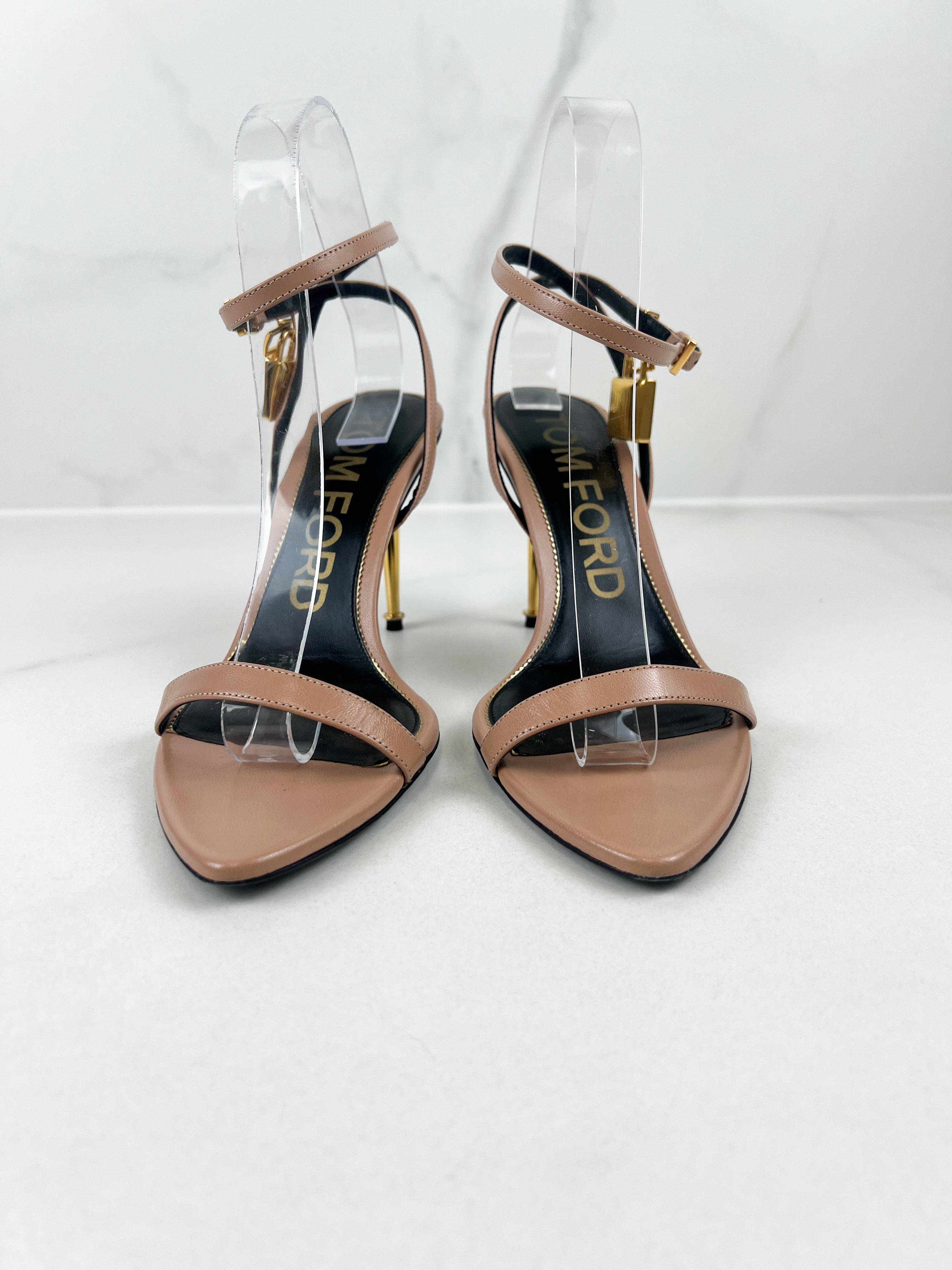Tom Ford Nude Padlock Sandal Size 39