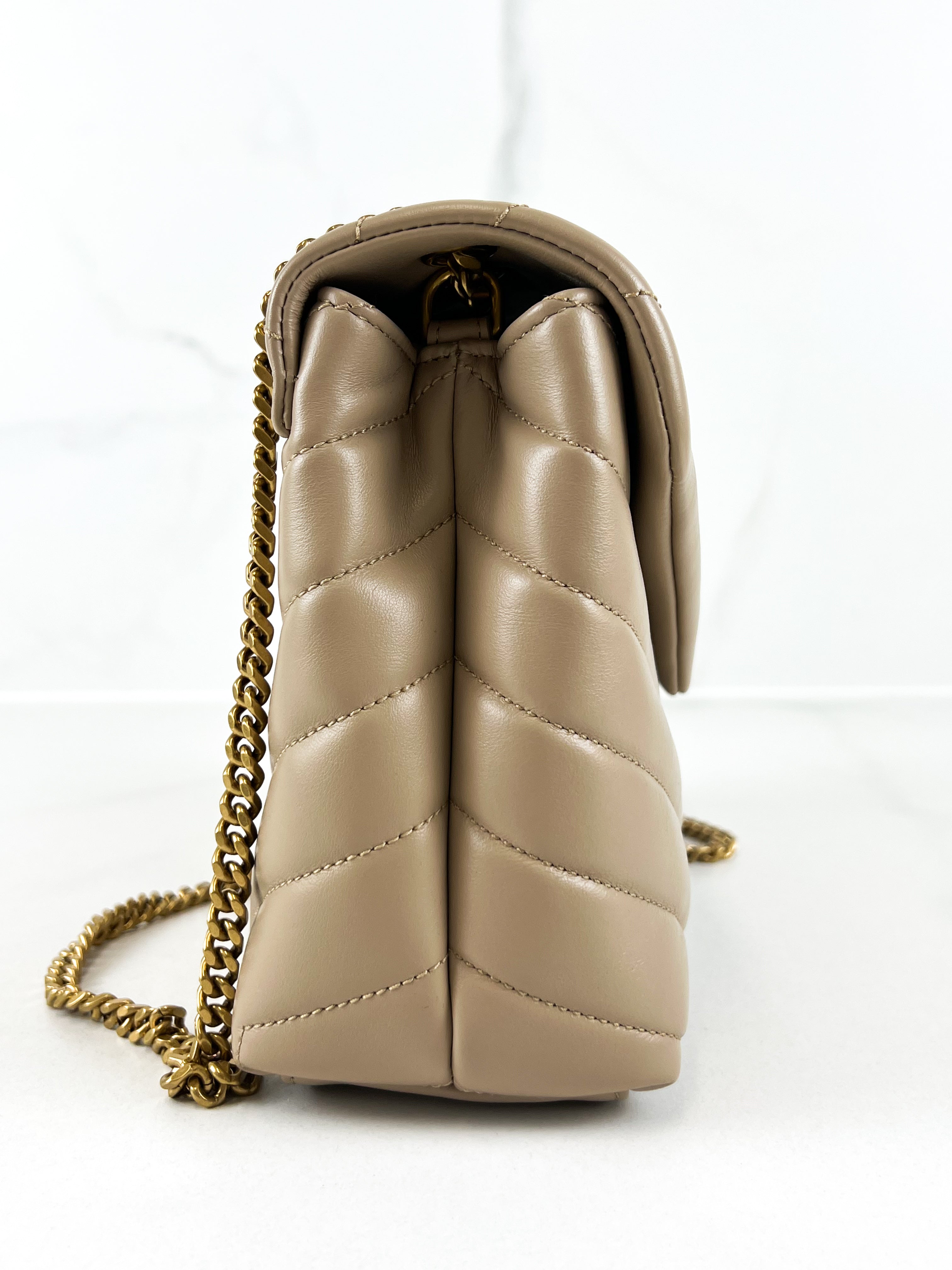 Saint Laurent Loulou Medium Chain Bag in Quilted Leather
