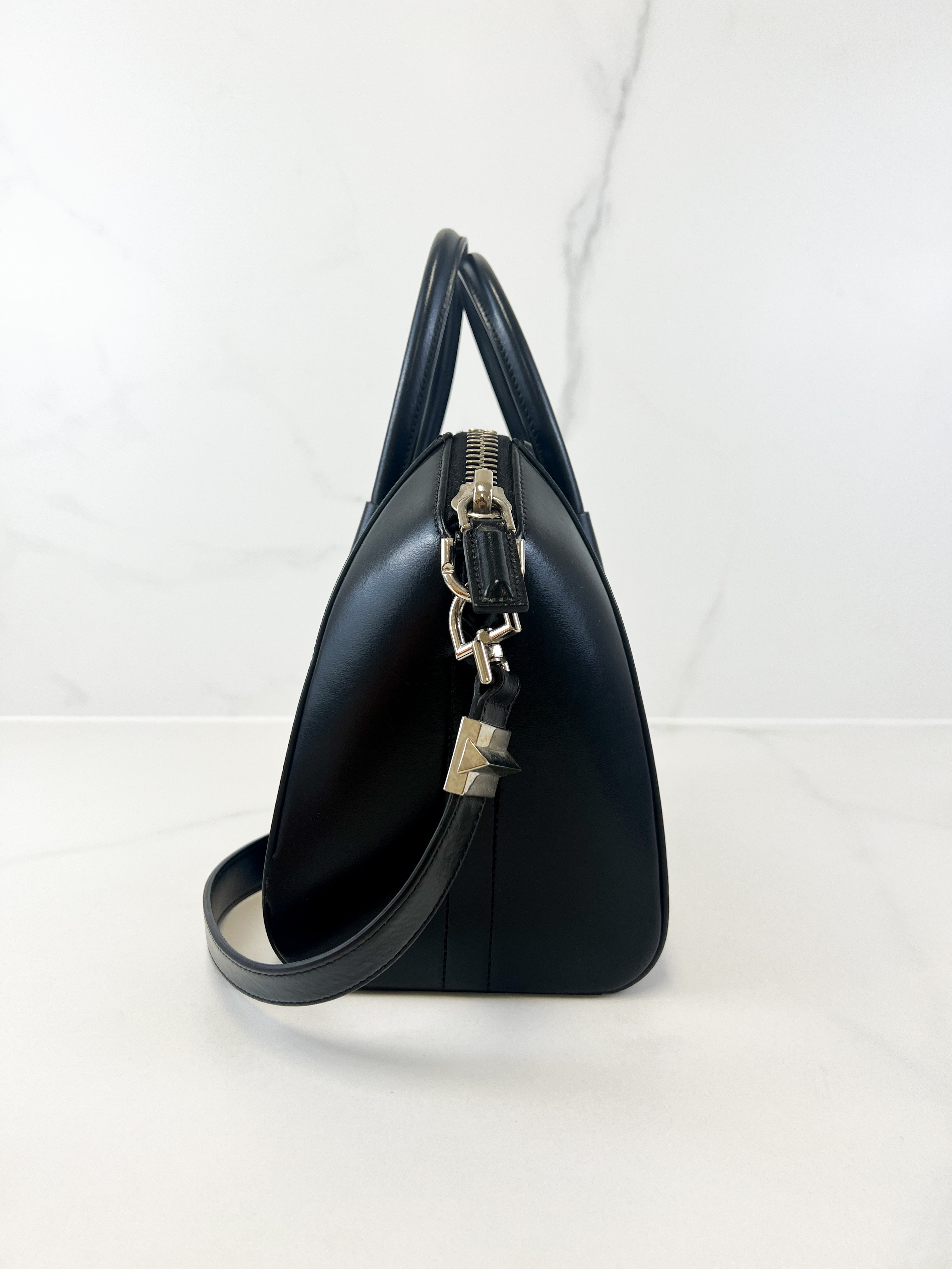 Givenchy Black Smooth Leather Small Antigona