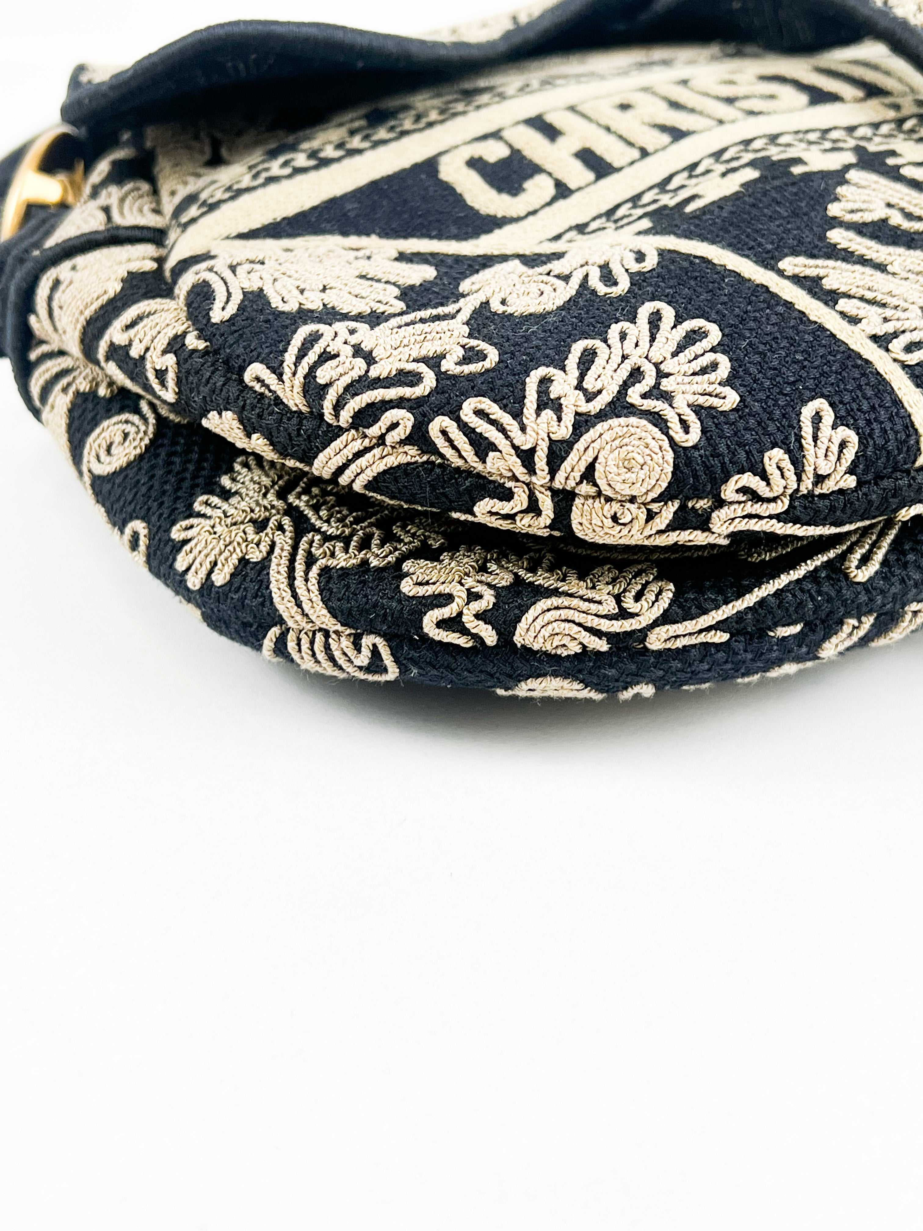 Christian Dior Medium Embroirery Saddle Bag
