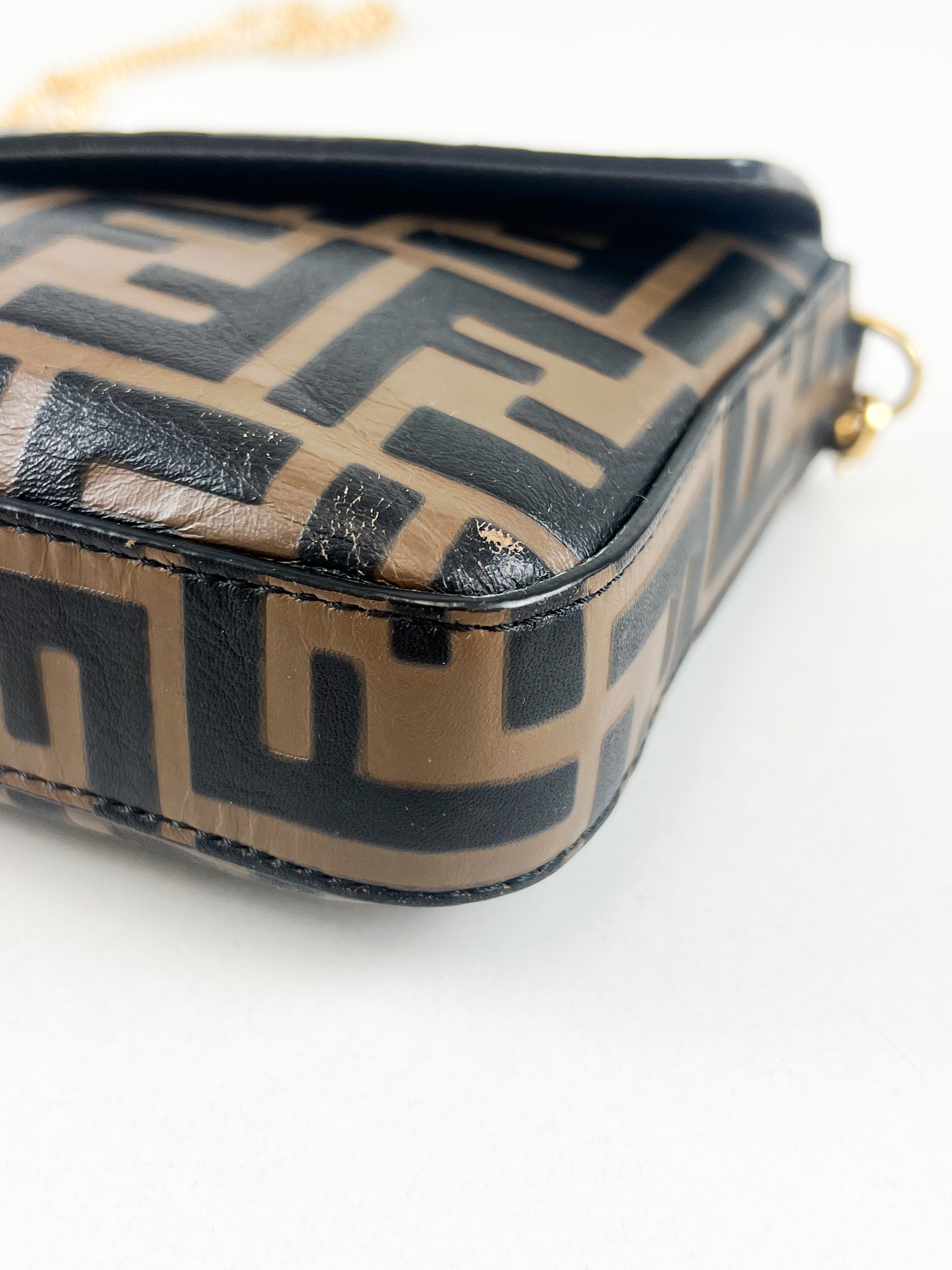 Fendi F Wallet on Chain with Pouch
