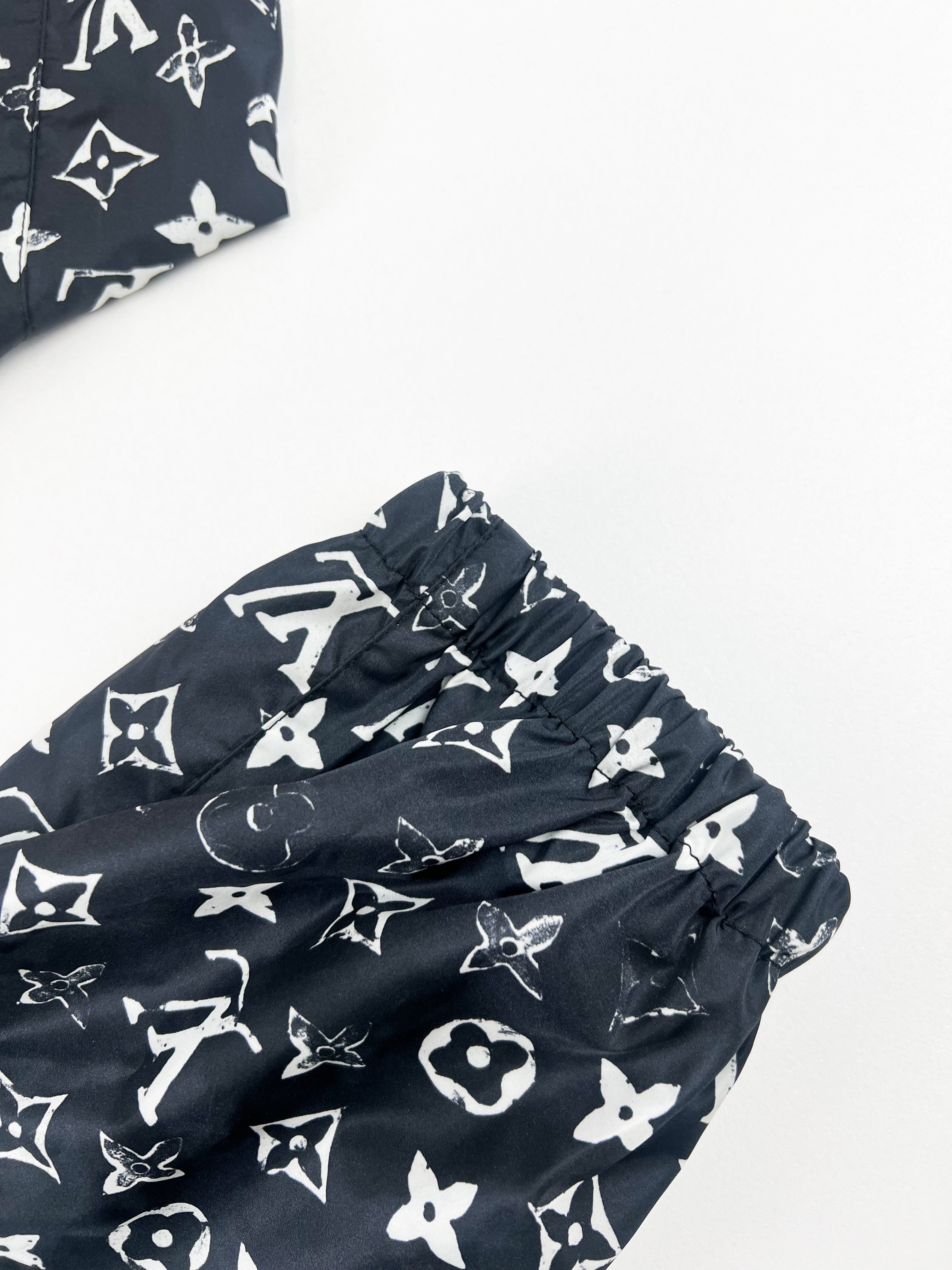 Louis Vuitton Black Stencil-effect Midnight Jogging Pants Size 36