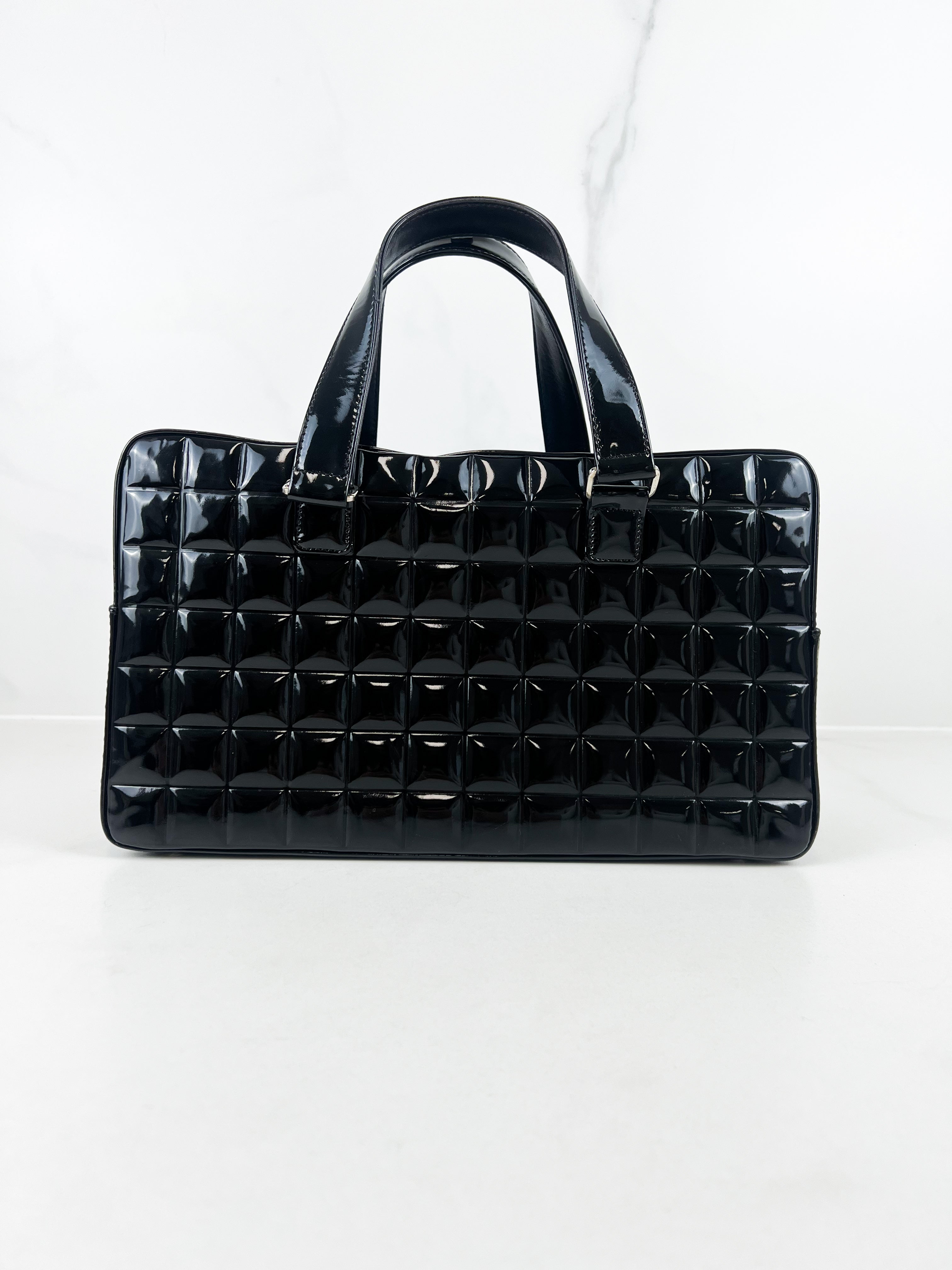 Chanel Black Patent Bowling Bag
