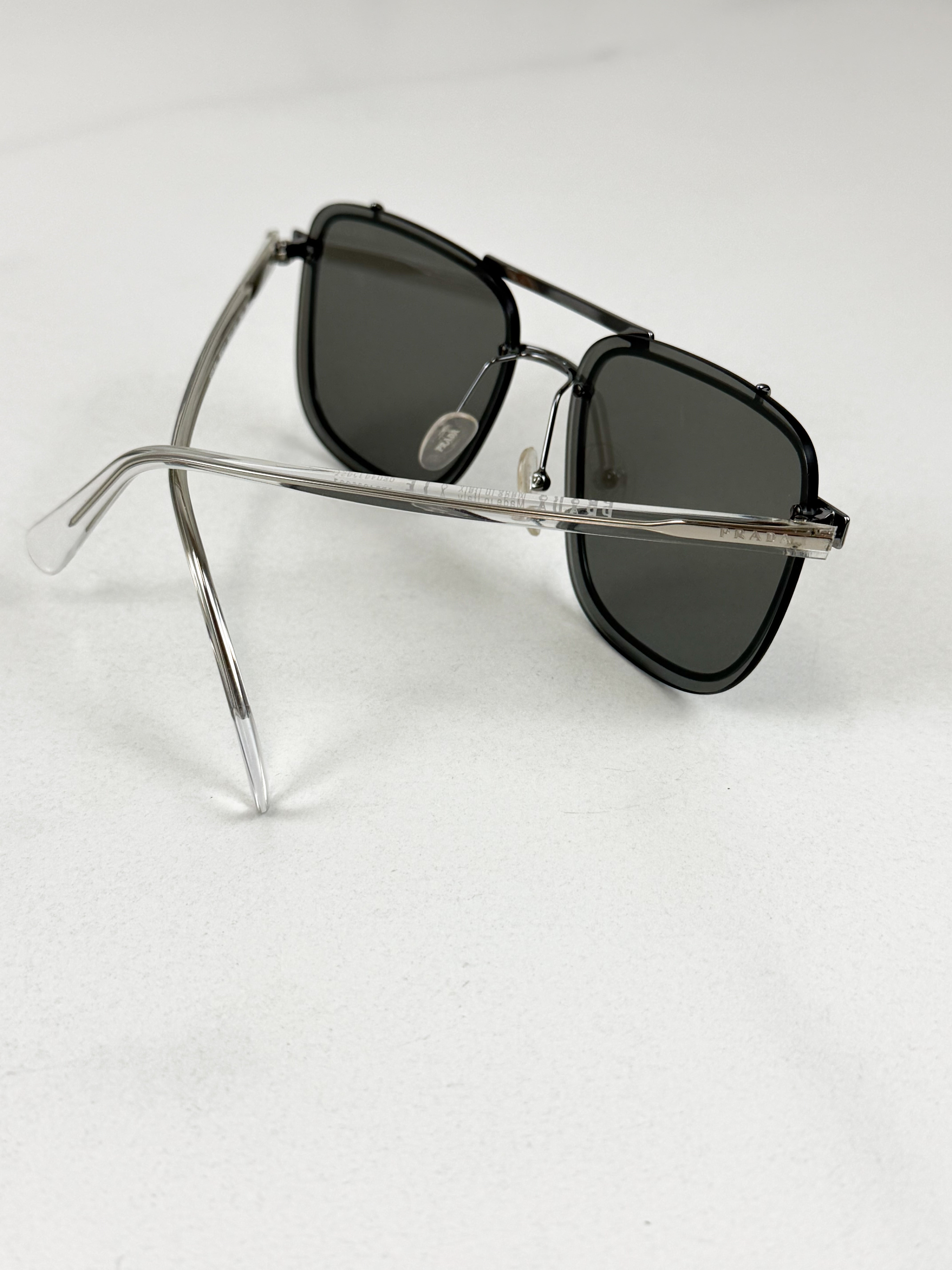 Prada Slim Metal Frame Reflection Sunglasses SPR59U