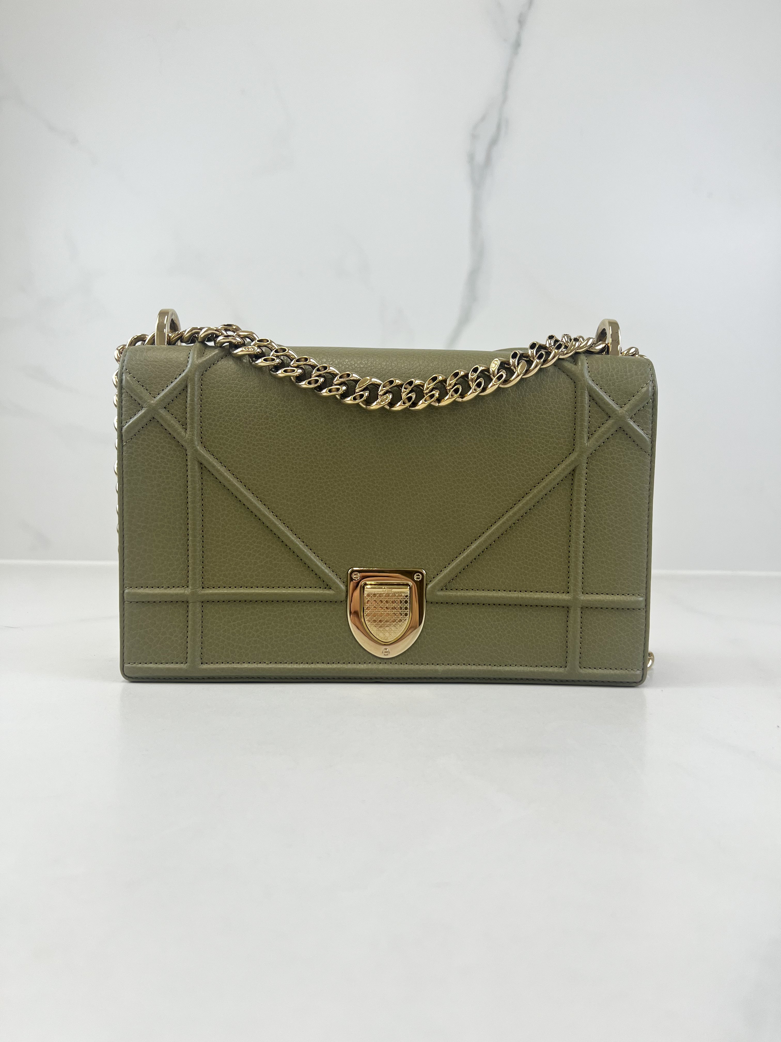 Christian Dior Medium Khaki Diorama
