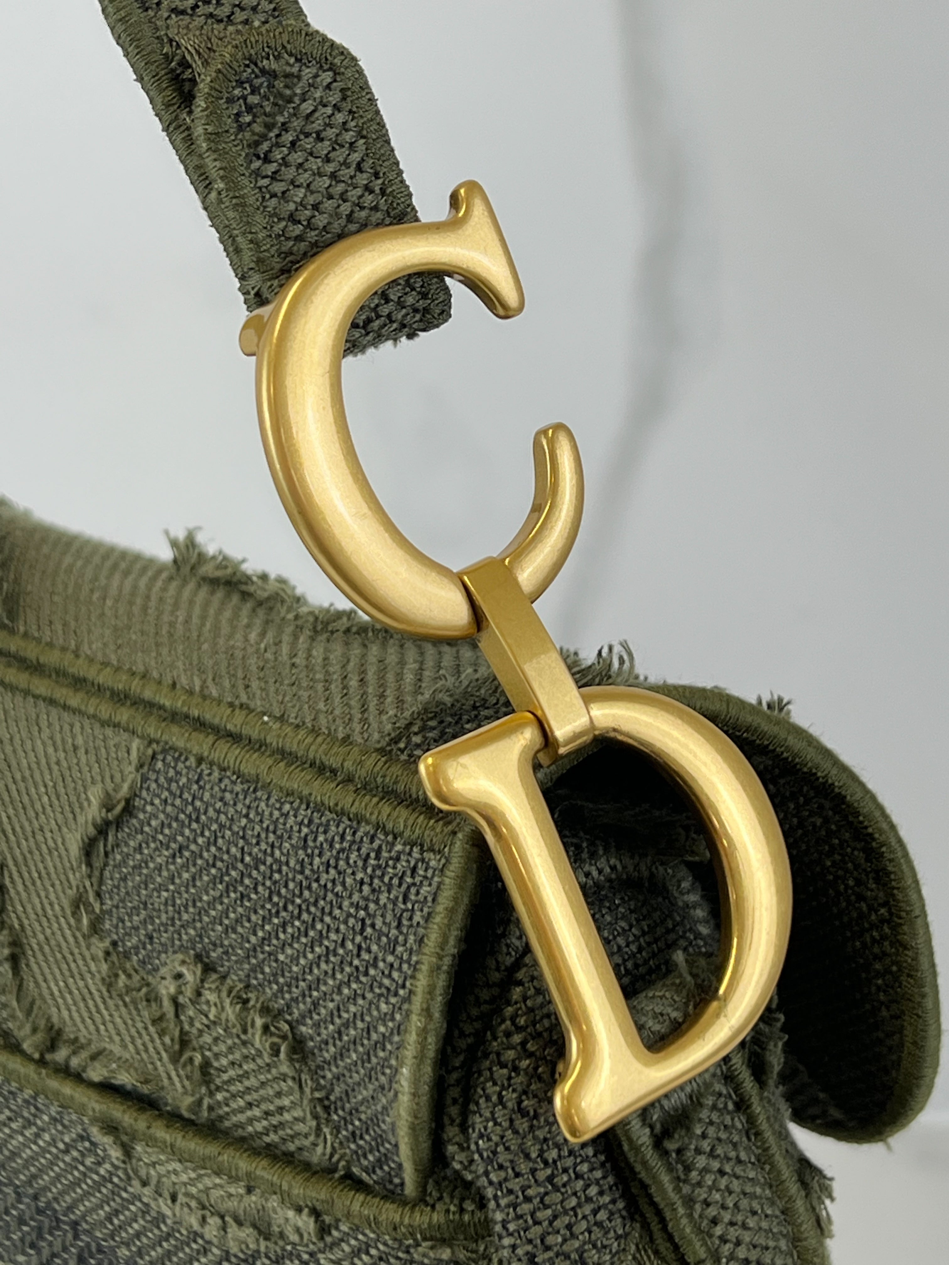 Christian Dior Medium Khaki Saddle Bag
