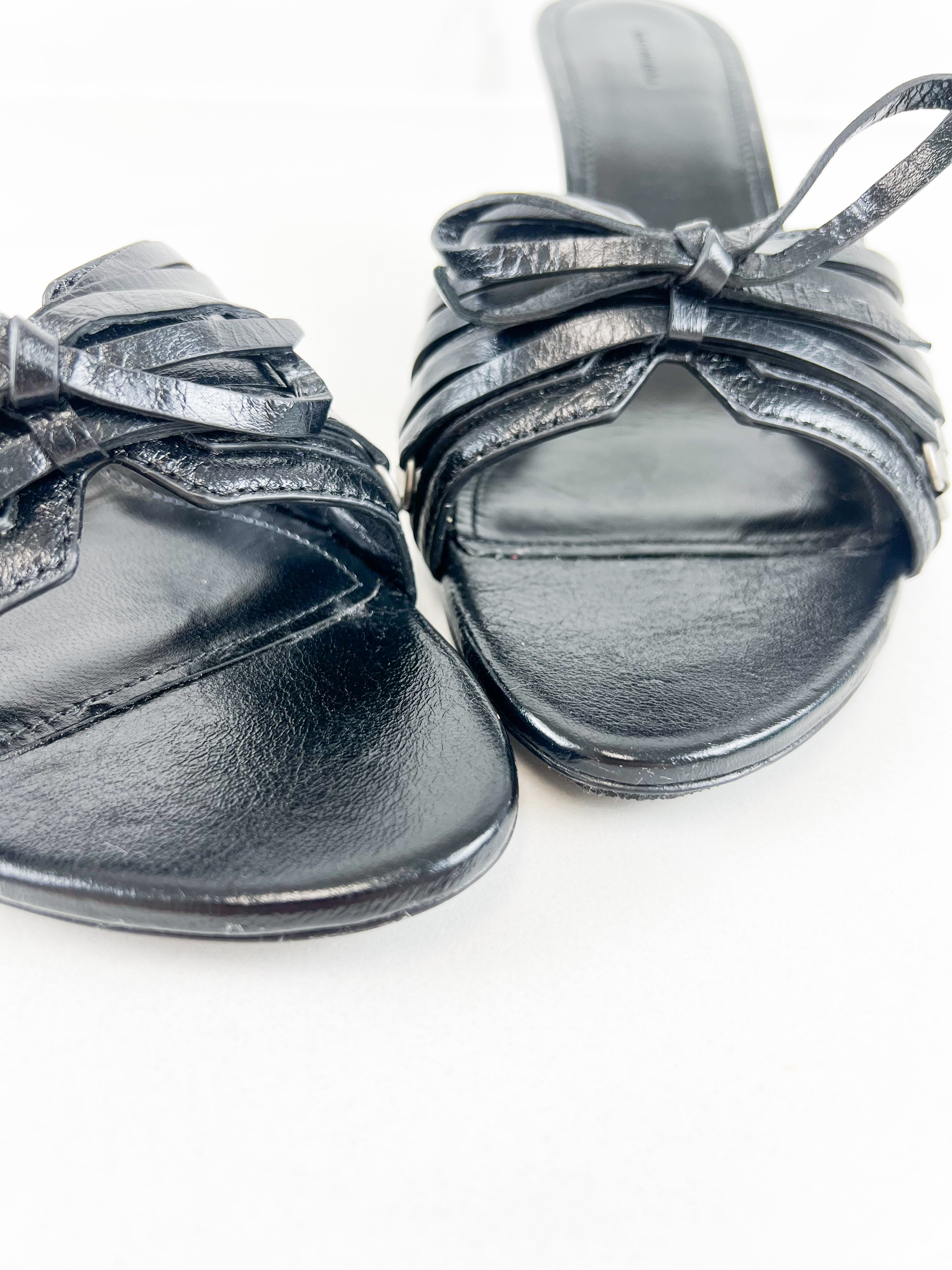 Balenciaga Cagole Leather Stiletto Size 38