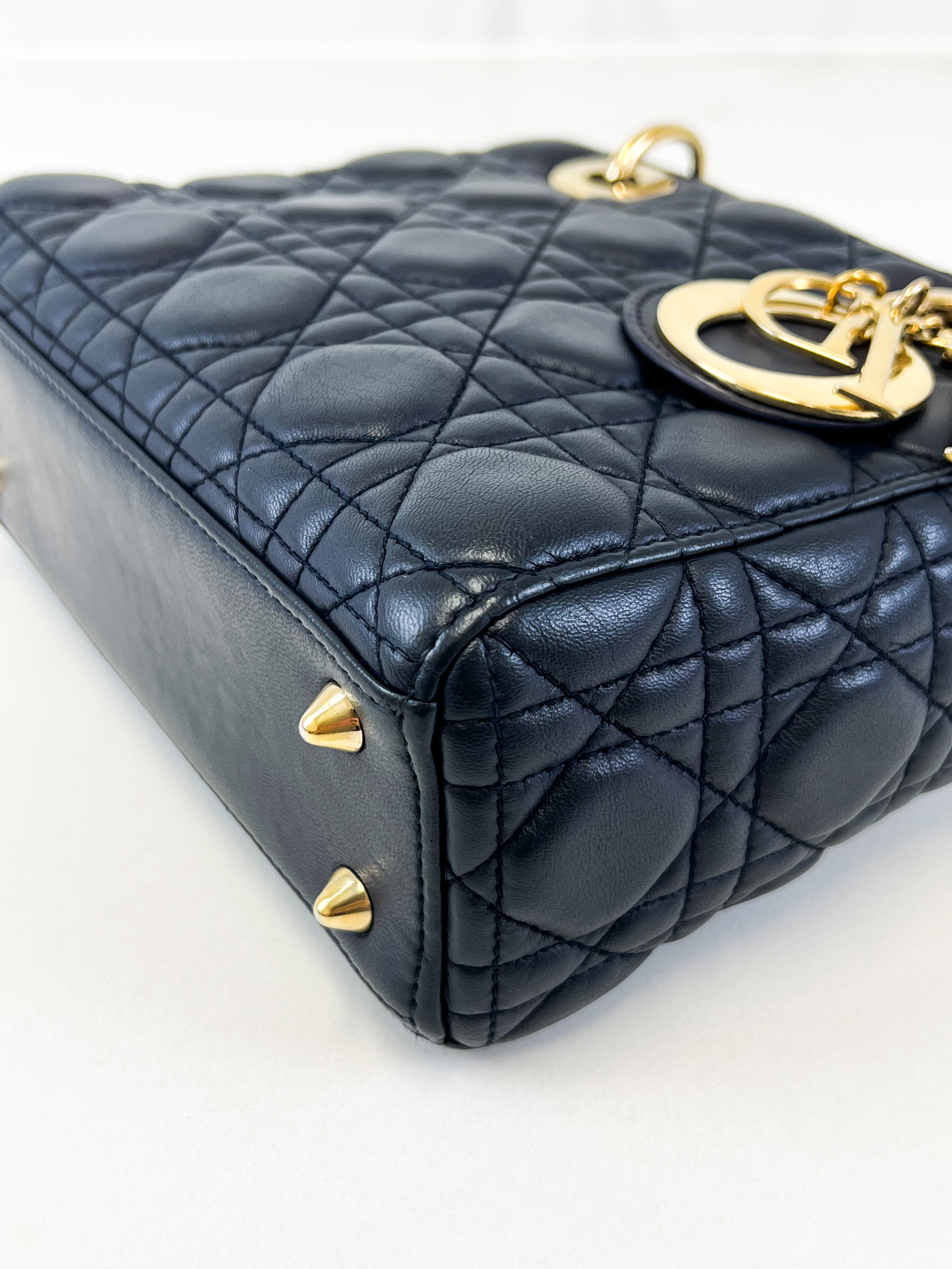 Christian Dior Small Midnight Blue Lady Dior