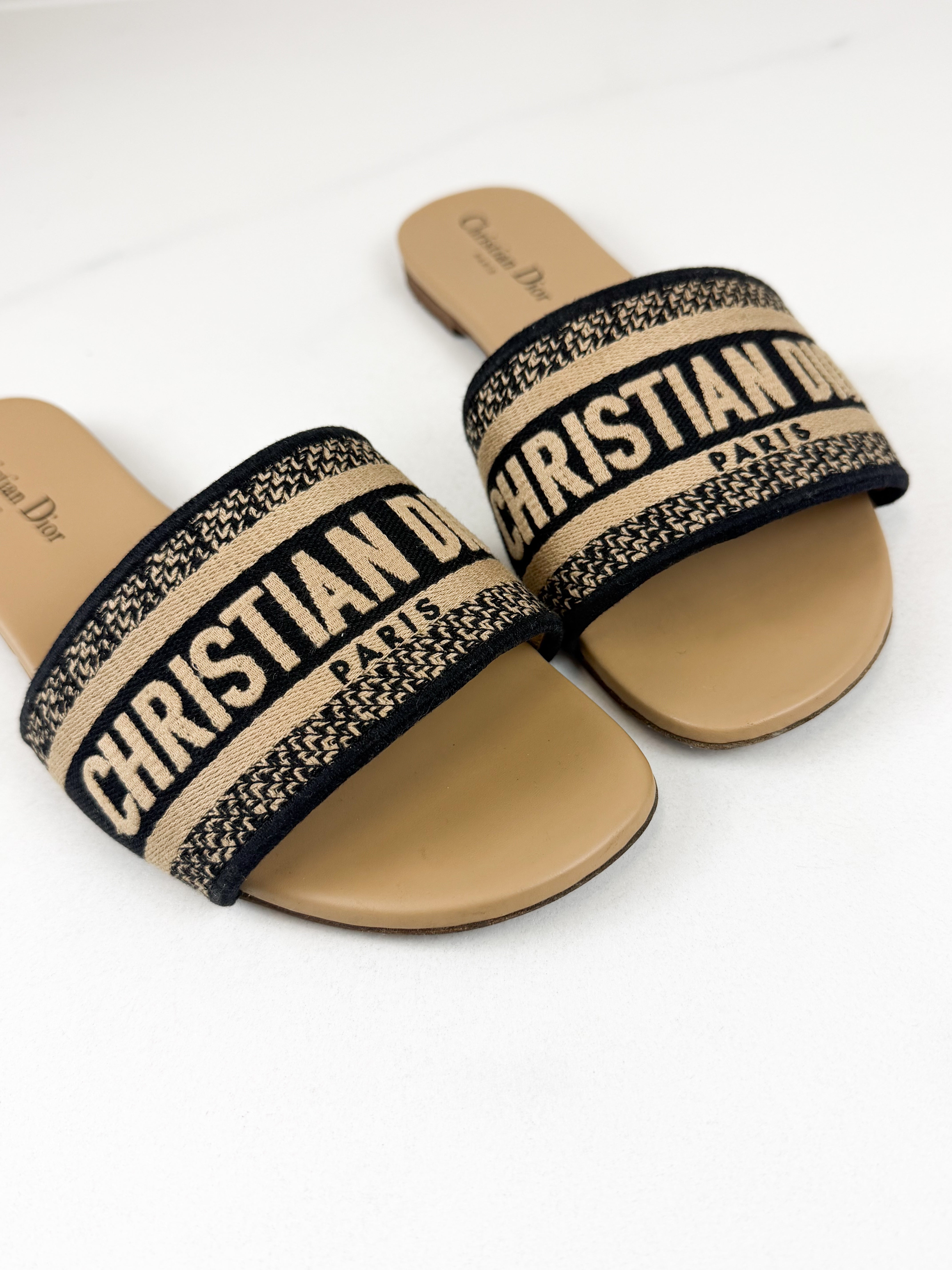 Christian Dior Dway Slides Size 39