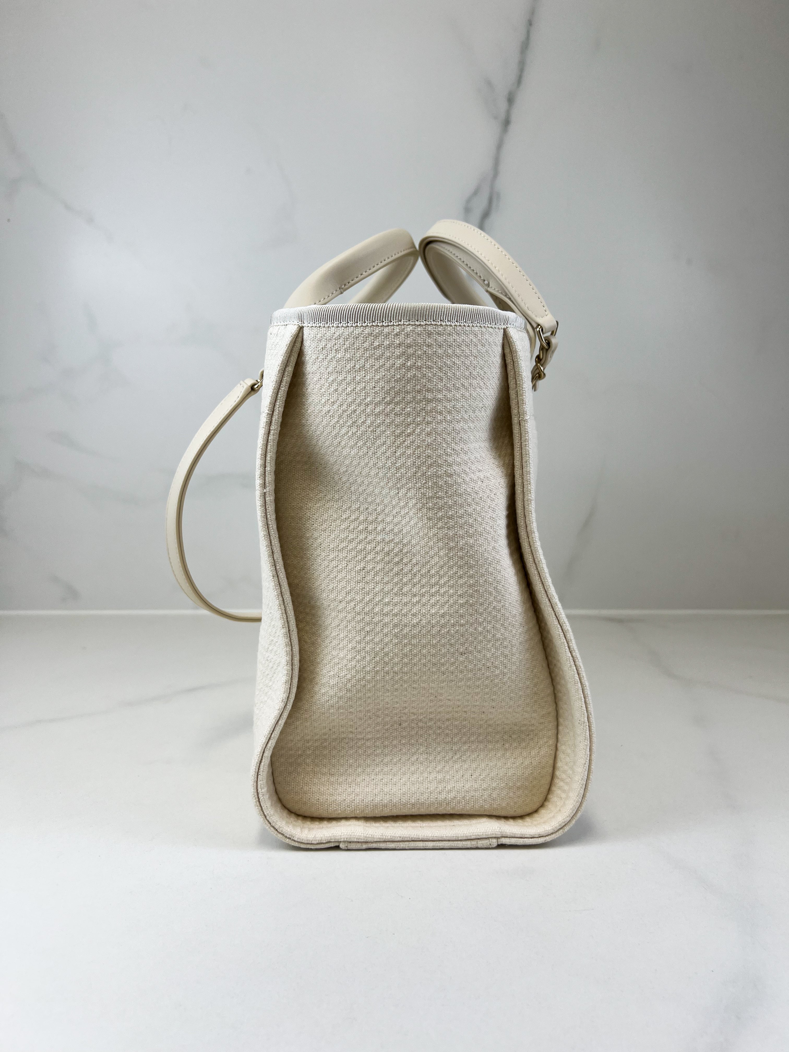 Chanel Canvas Deauville in Light Beige