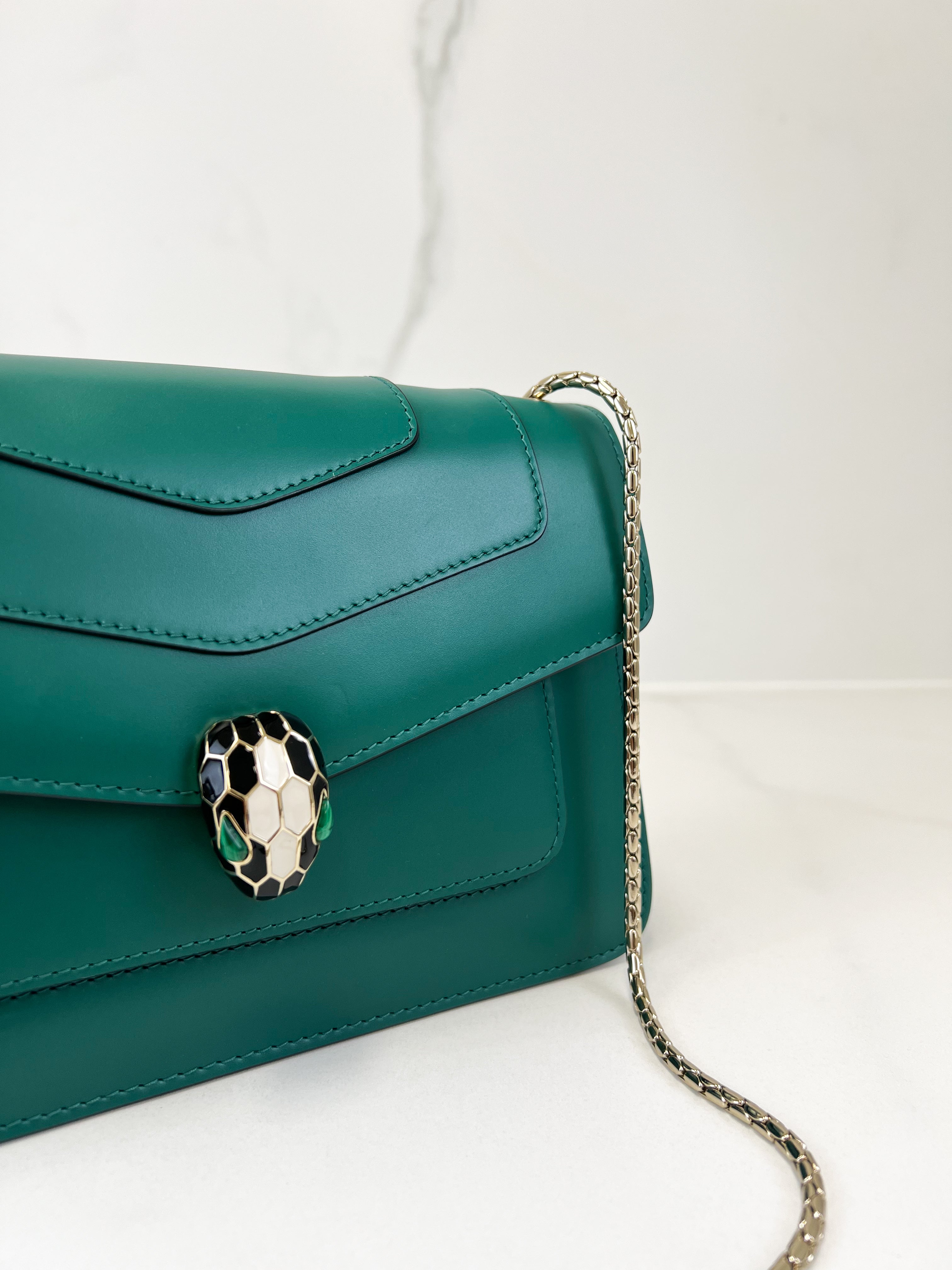 Bvlgari Calf Leather Serpenti Women’s Forever Bag