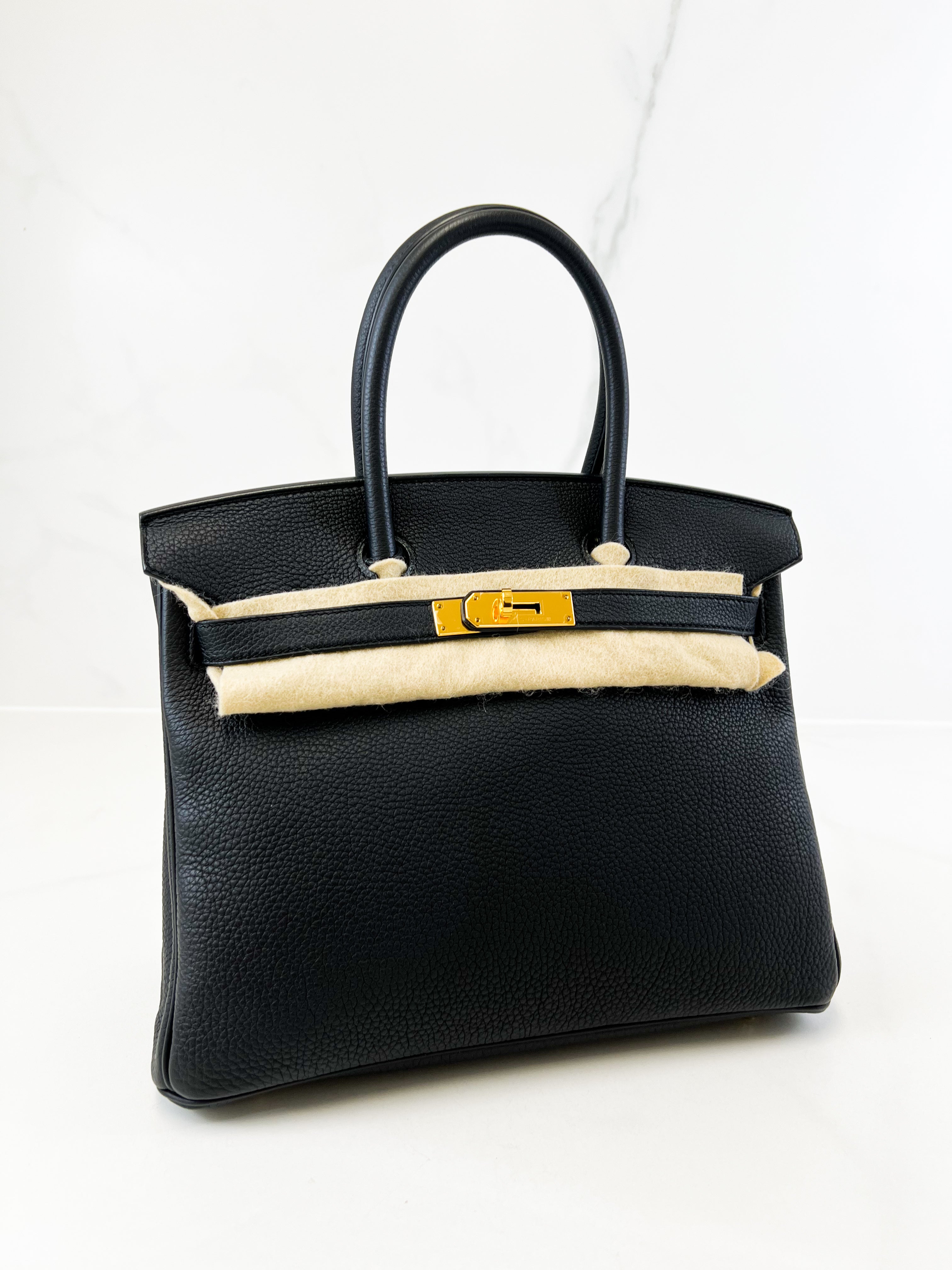 Hermes Togo Noir Birkin 30 with GHW