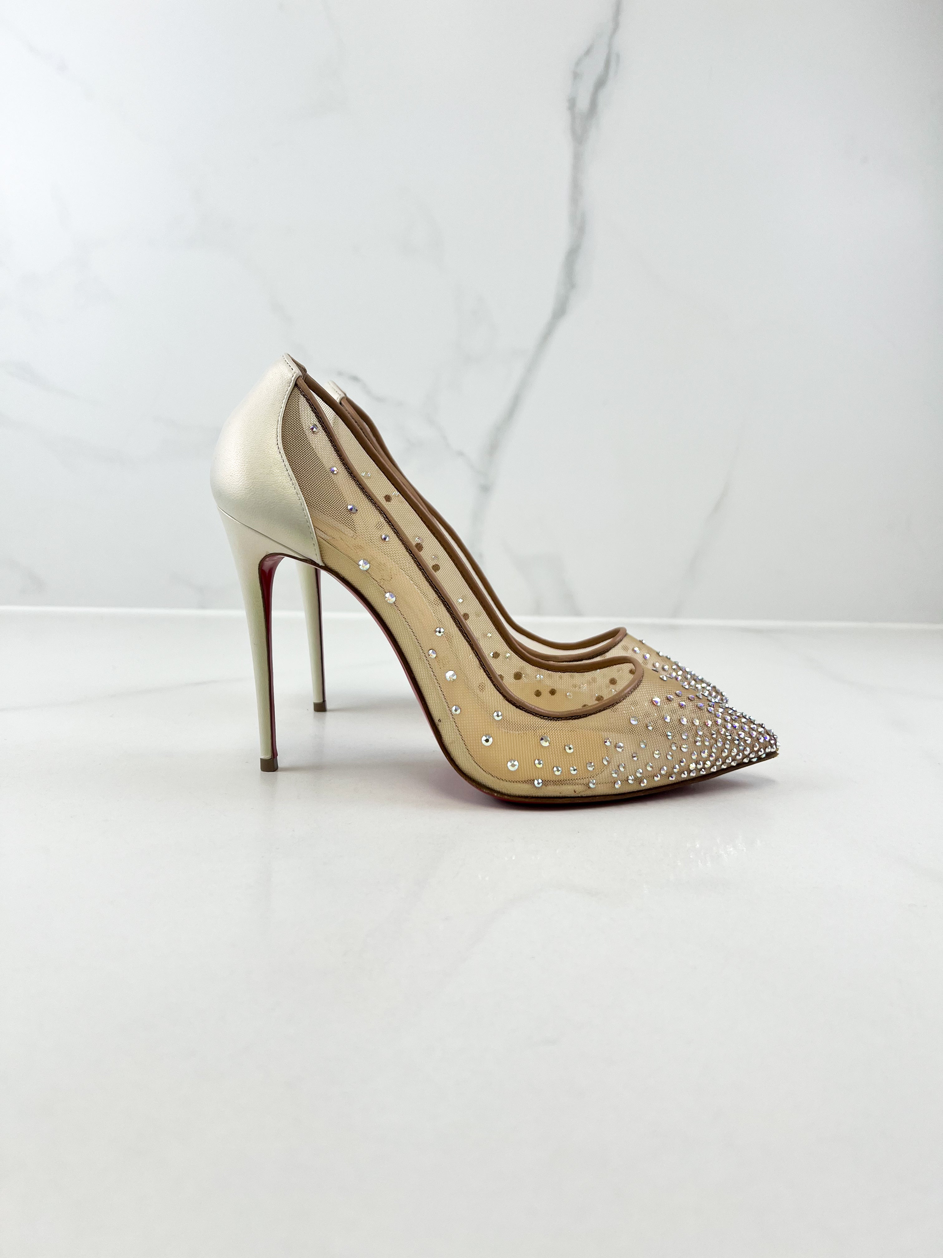 Christian Louboutin Follies Strass 100mm Size 39.5