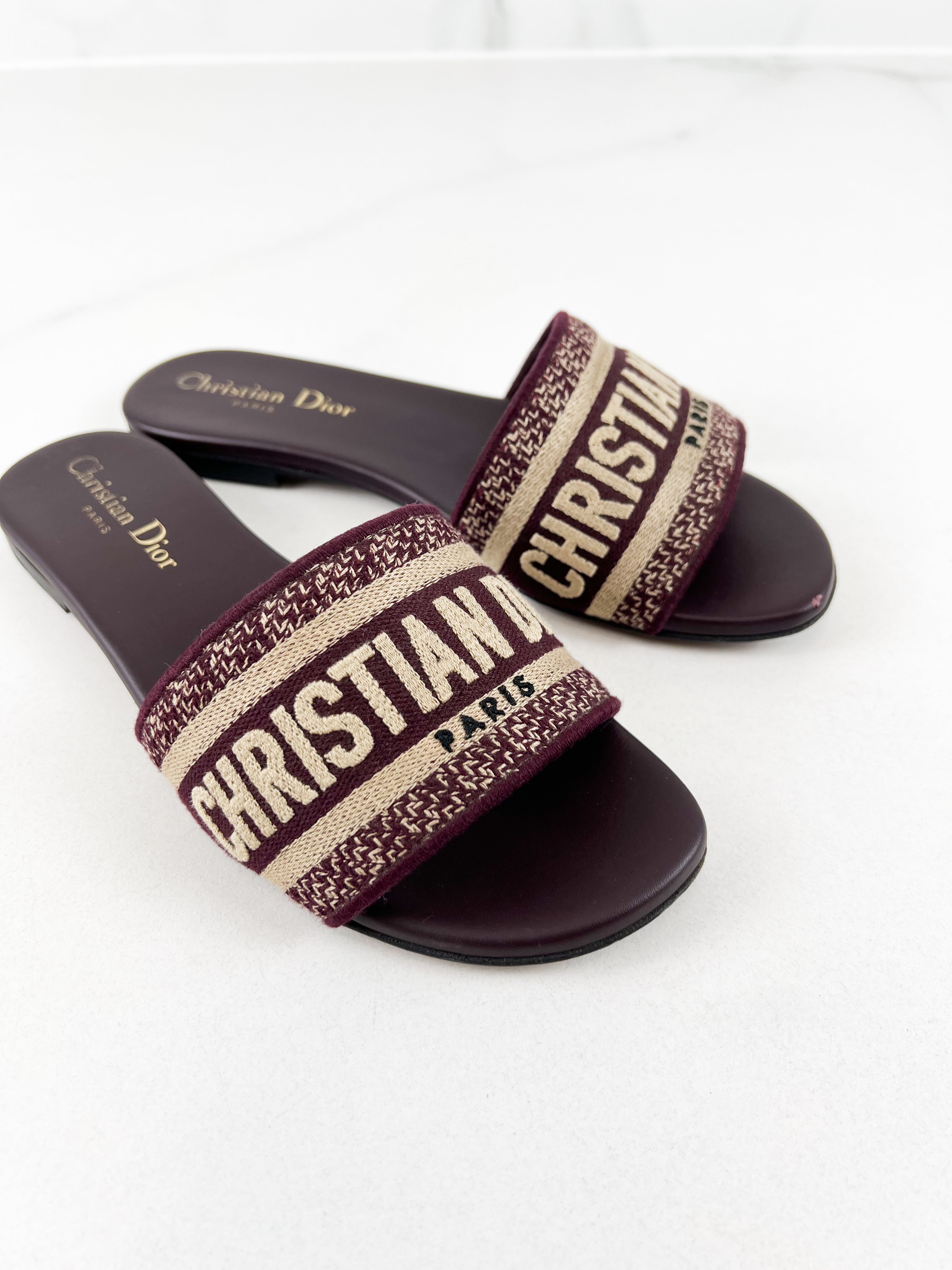Christian Dior Dway Slides Size 35.5