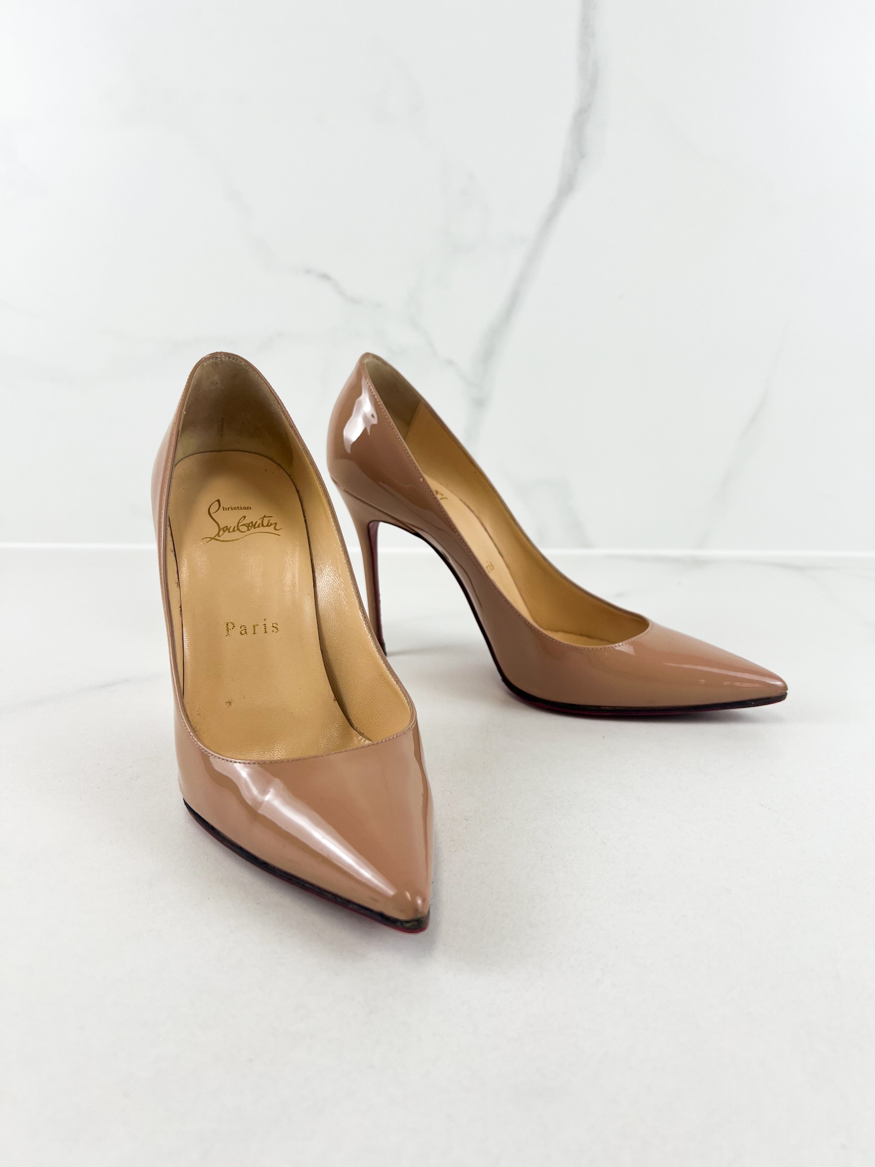 Christian Louboutin Nude Decollete 100 Size 36.5