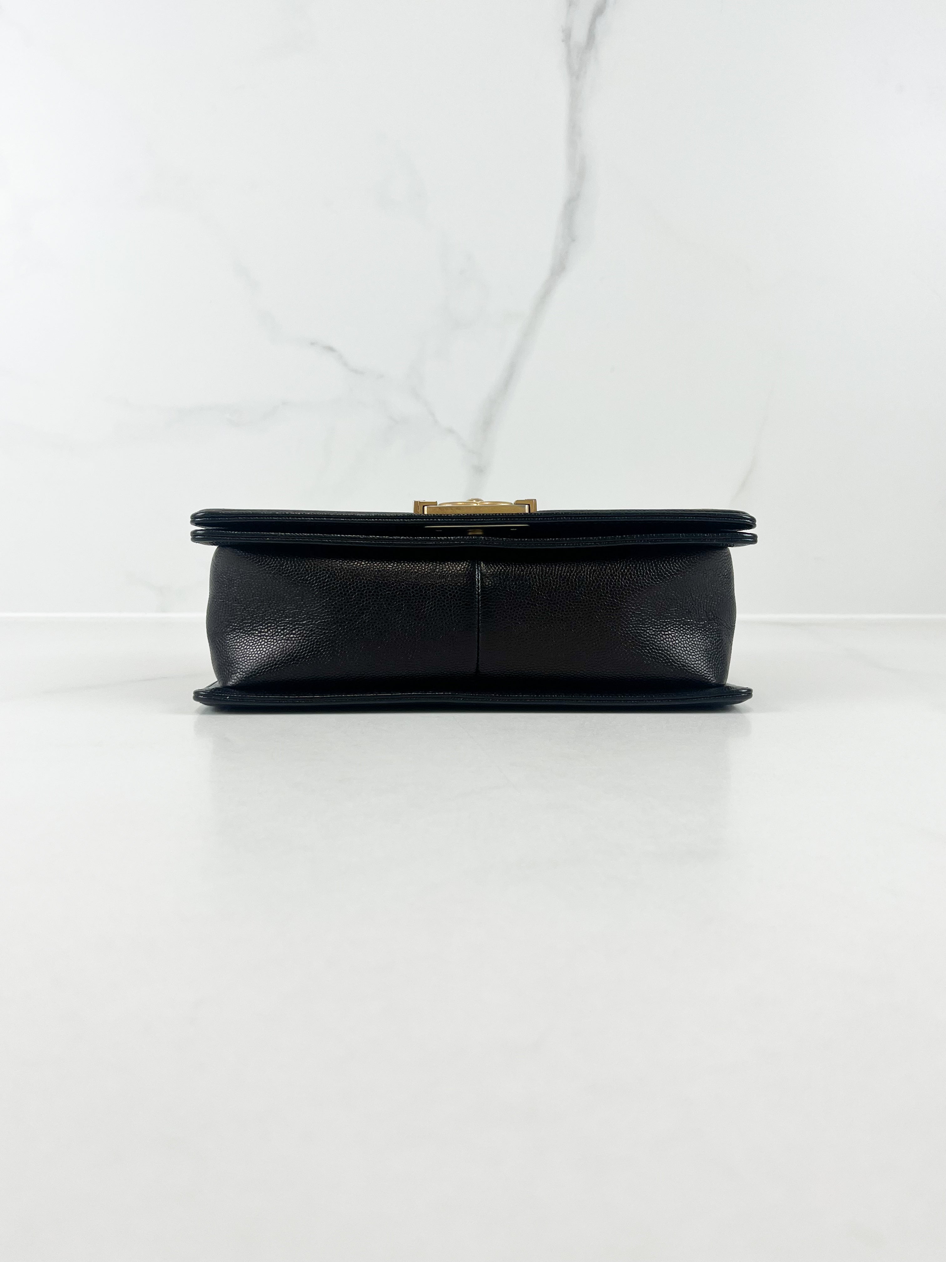 Chanel Old Medium Chevron Boy Bag with GHW