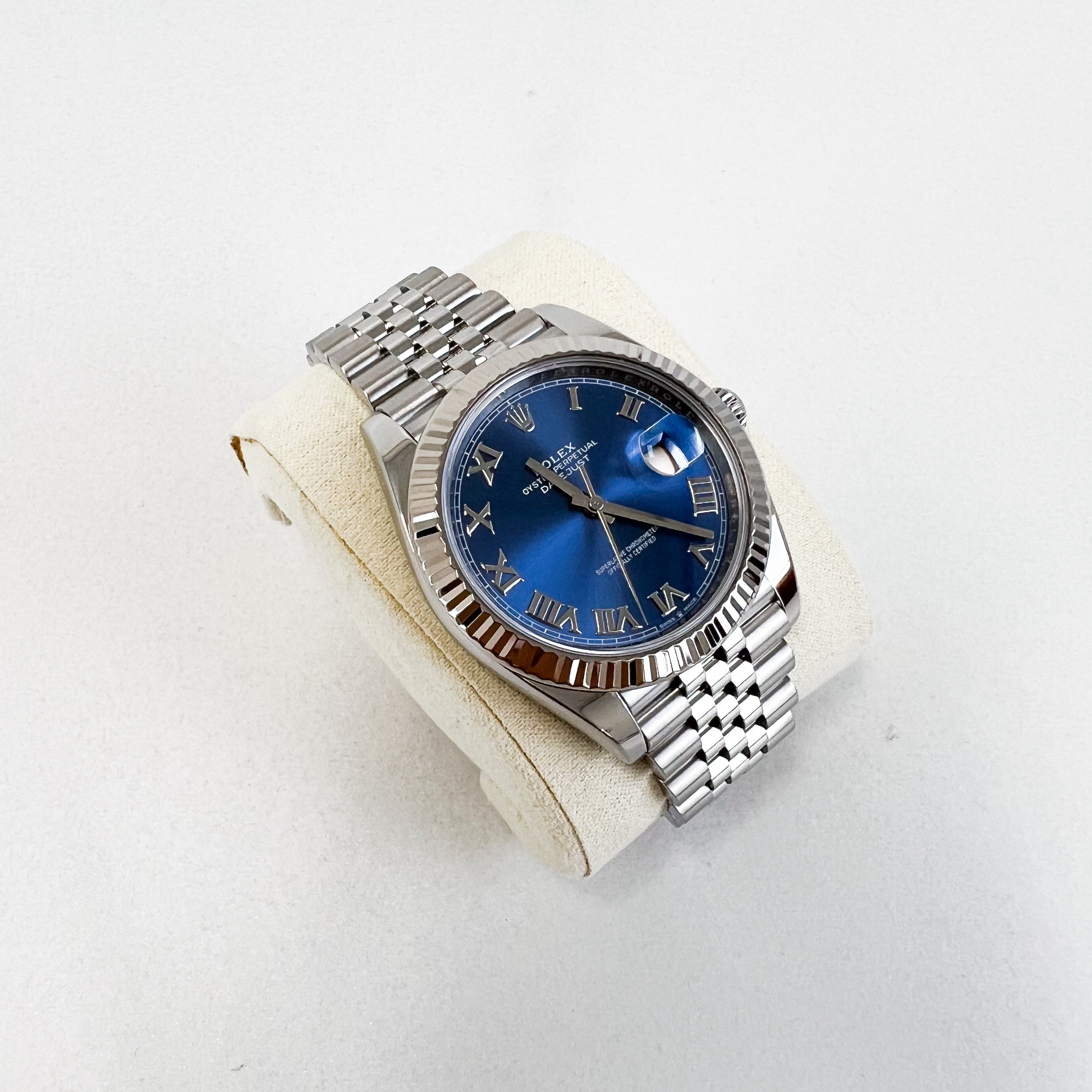 Rolex Datejust 41mm Roman Numeral Blue Dial