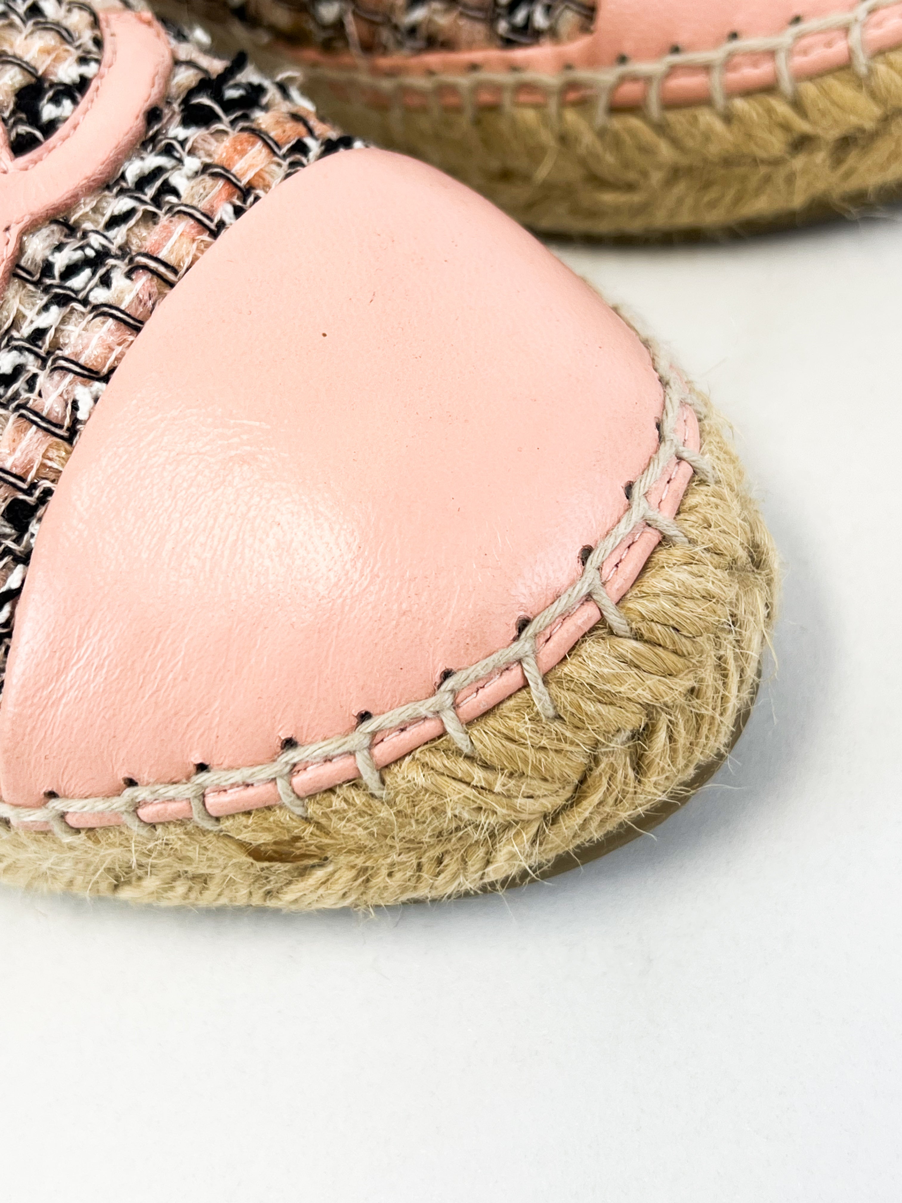 Chanel CC Tweed Espadrille Size 40