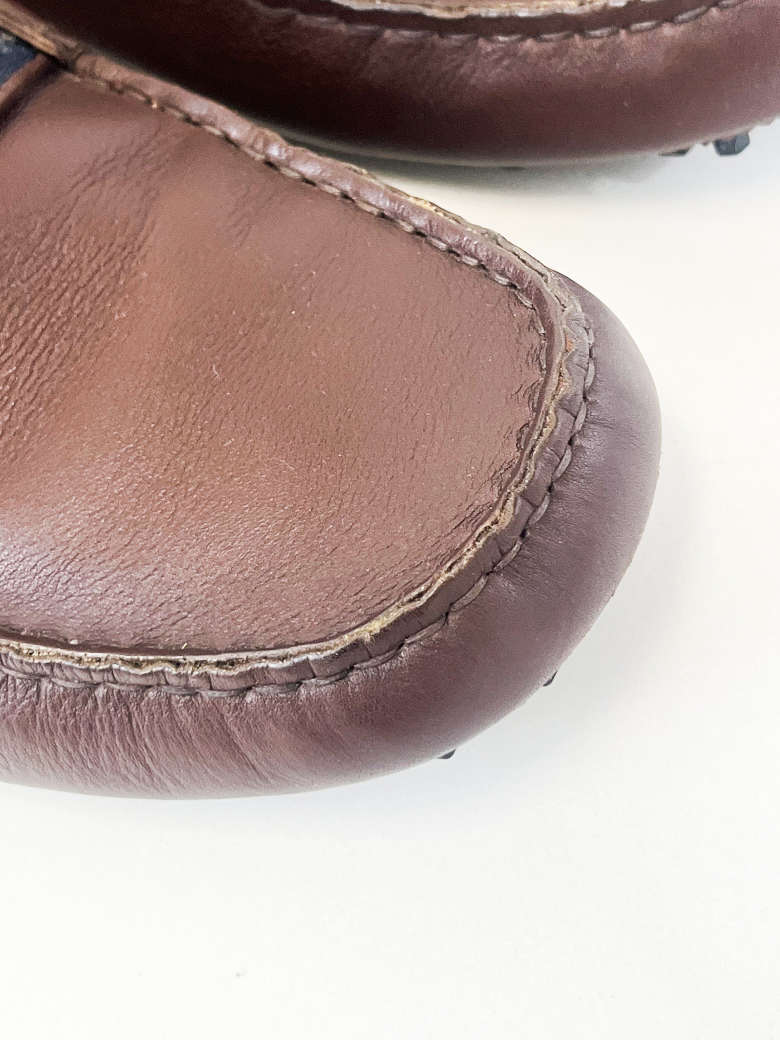 Gucci Burgundy Leather Horsebit Loafer Size 9.5