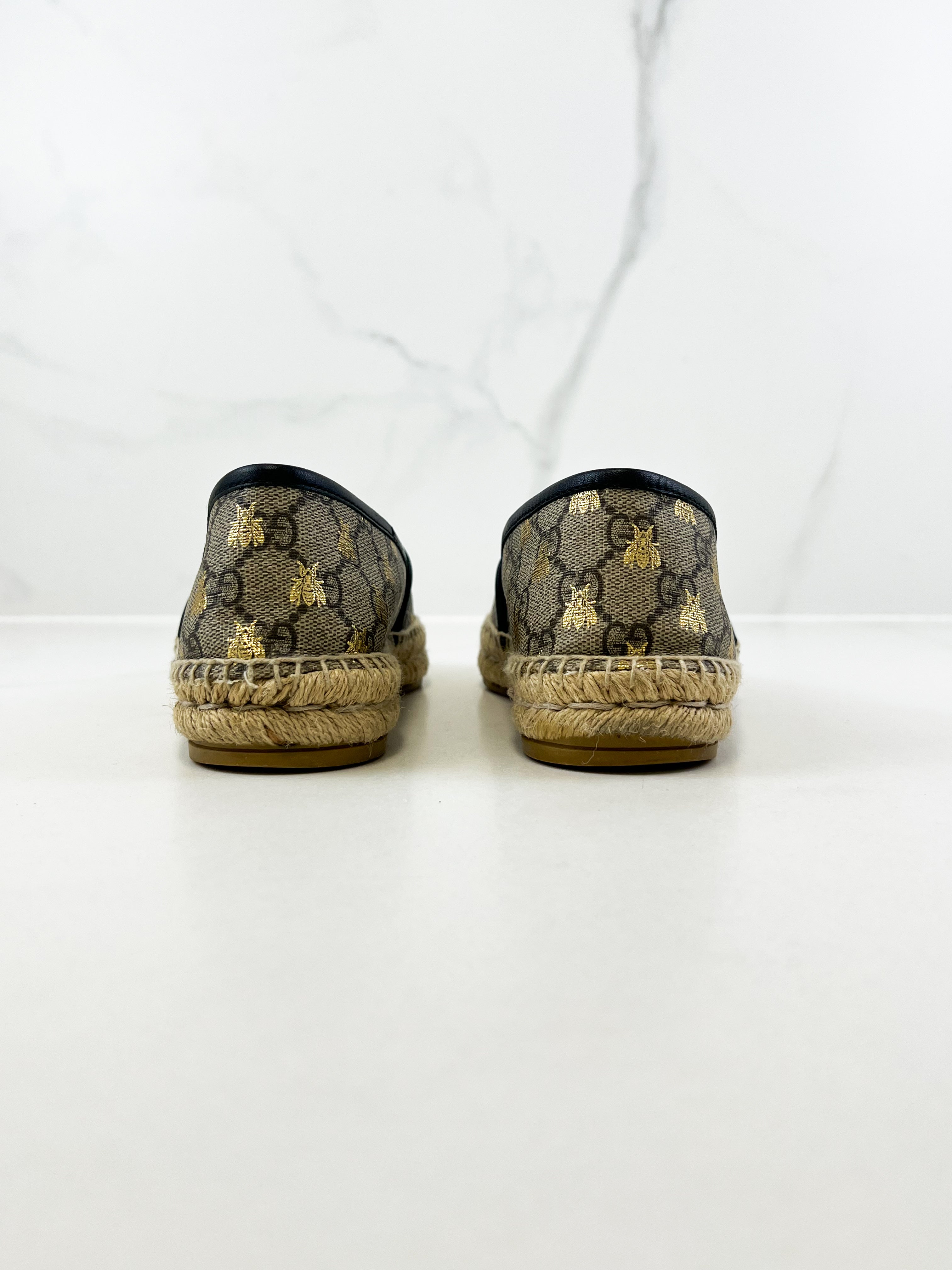 Gucci GG Supreme Canvas Espadrilles Size 38