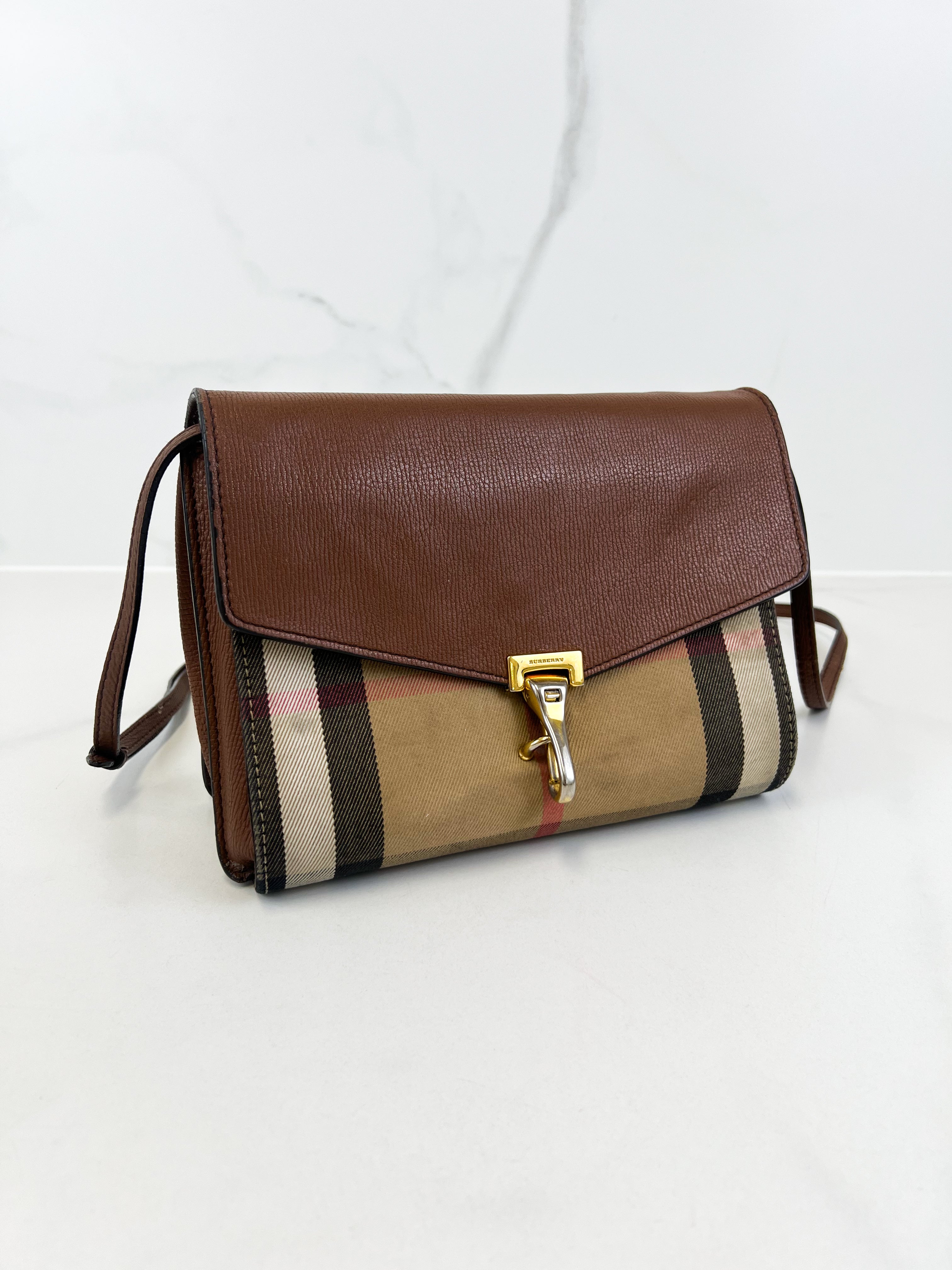 Burberry Macken Small Check Crossbody Bag