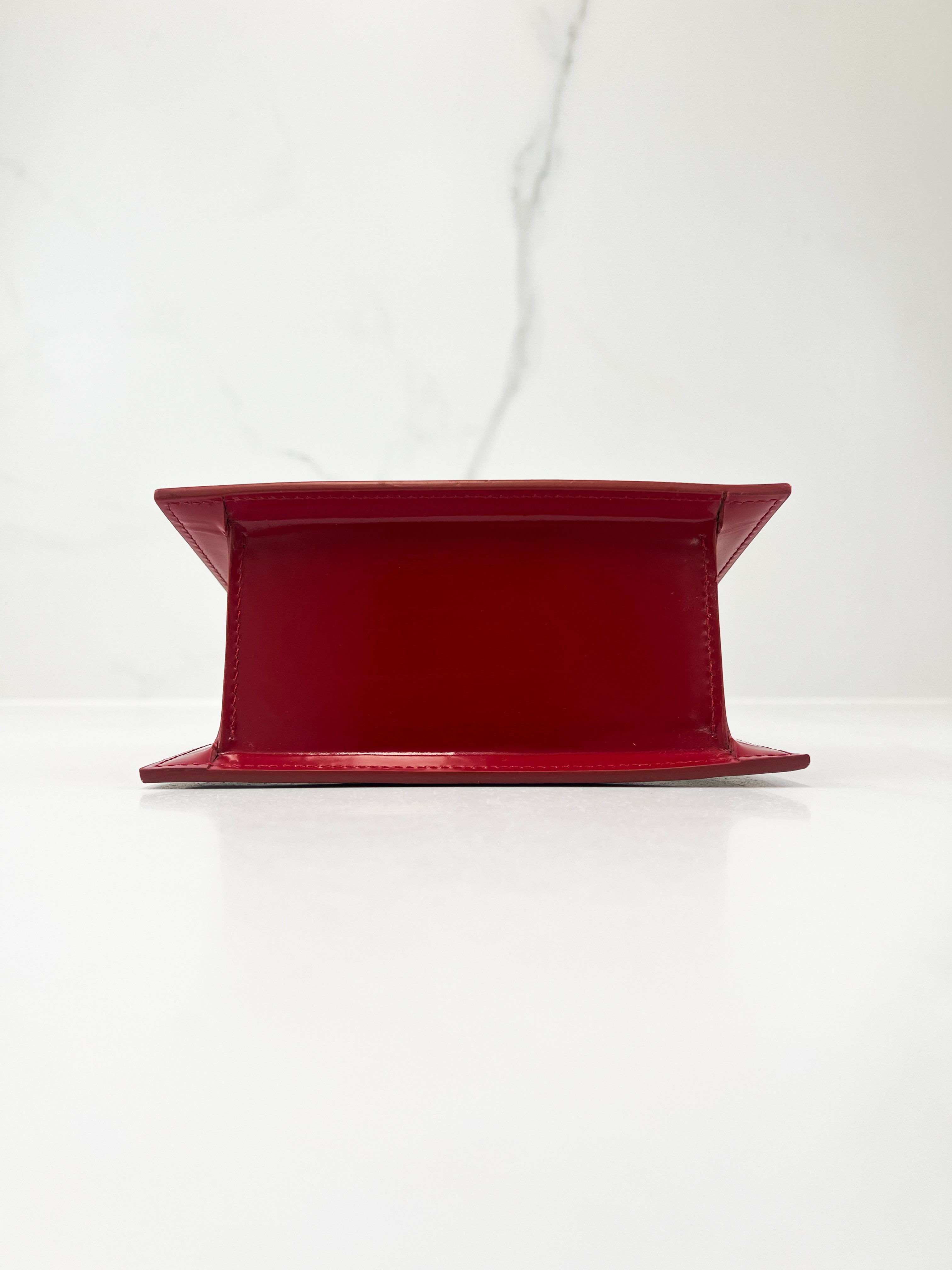 Jacquemus Red Le Chiquito Moyen Buckle Leather Bag