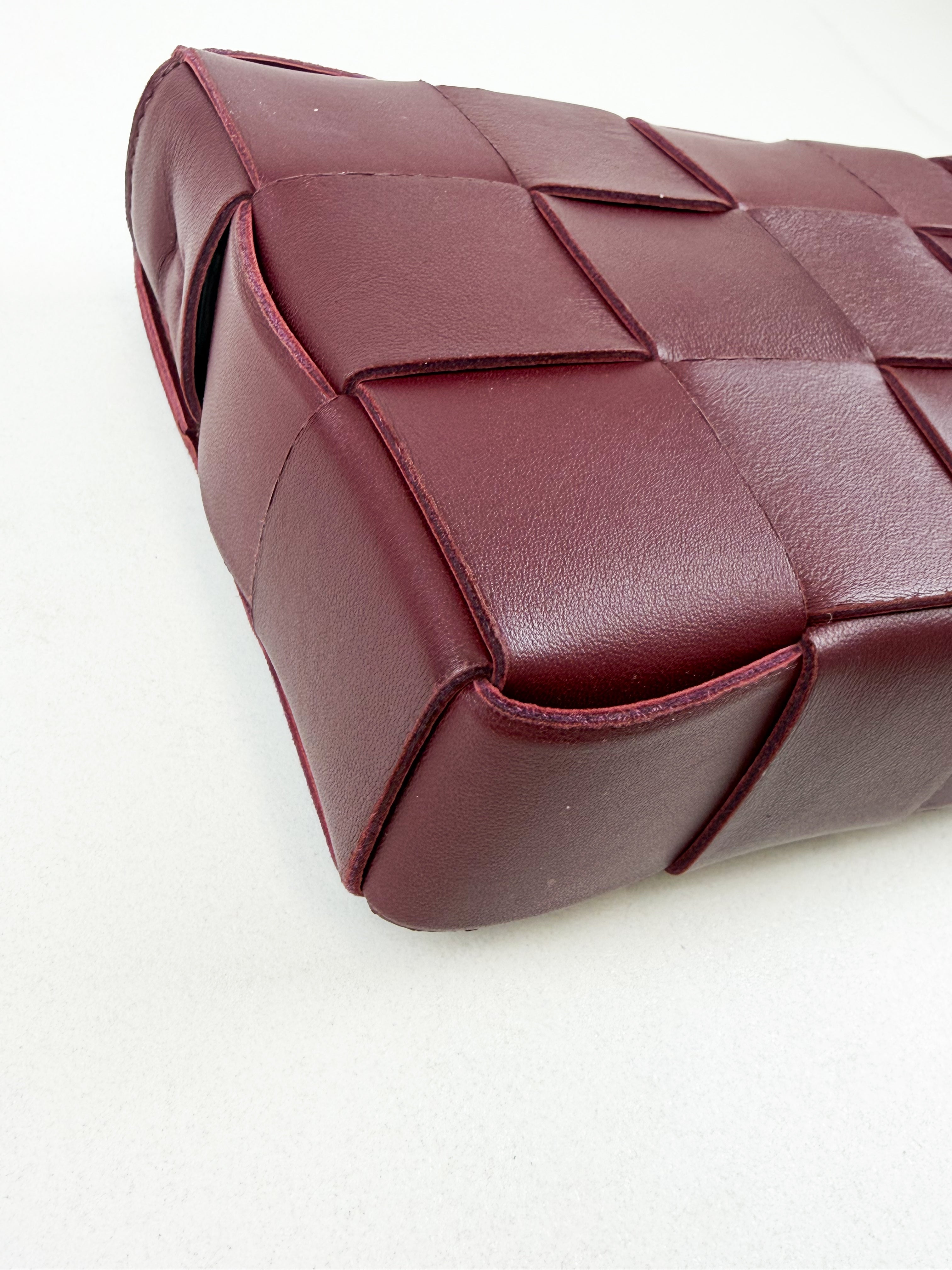 Bottega Veneta Cassette Bag in Bordeaux Wine Red