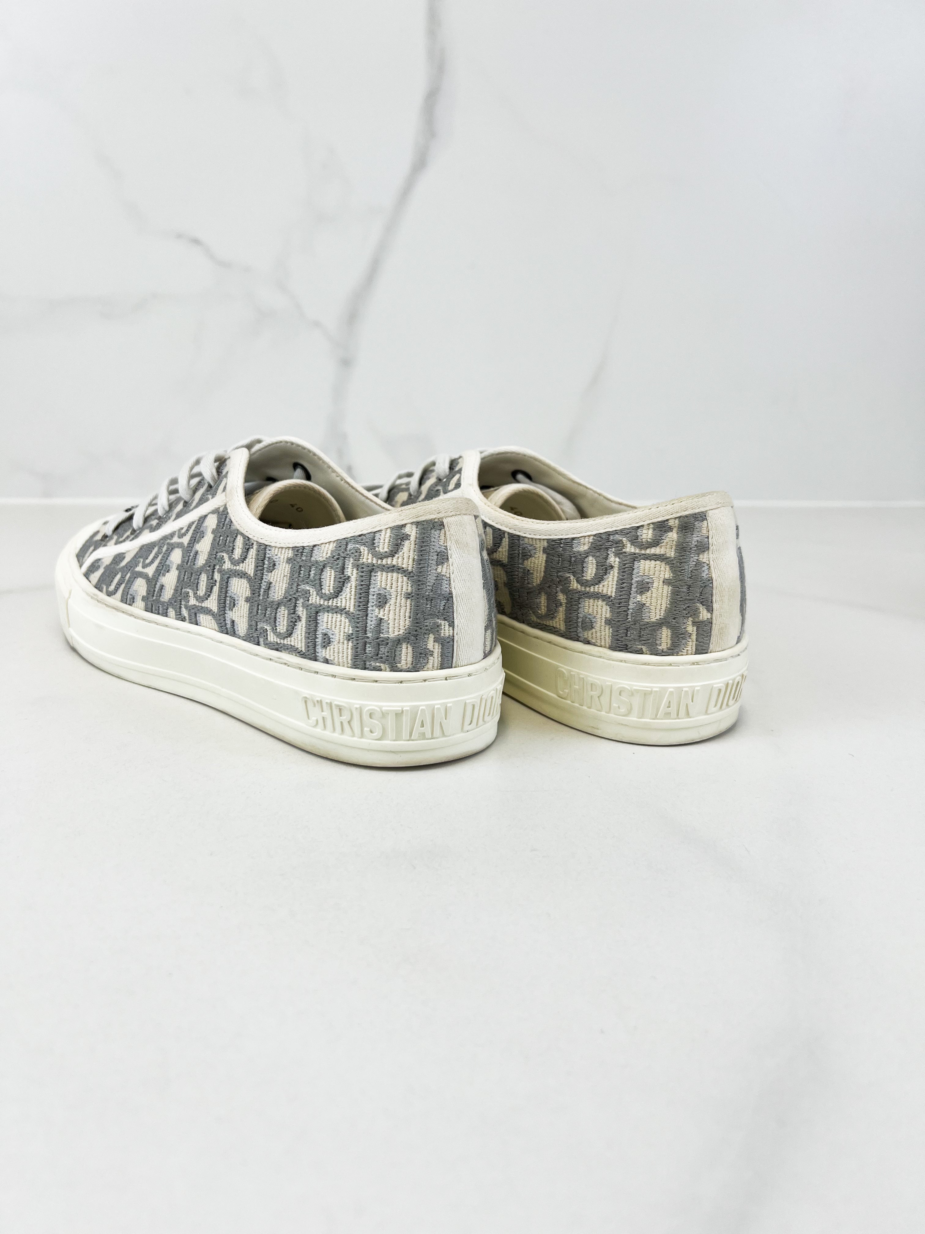 Christian Dior Walk'n'Dior Grey Oblique Sneaker Size 40