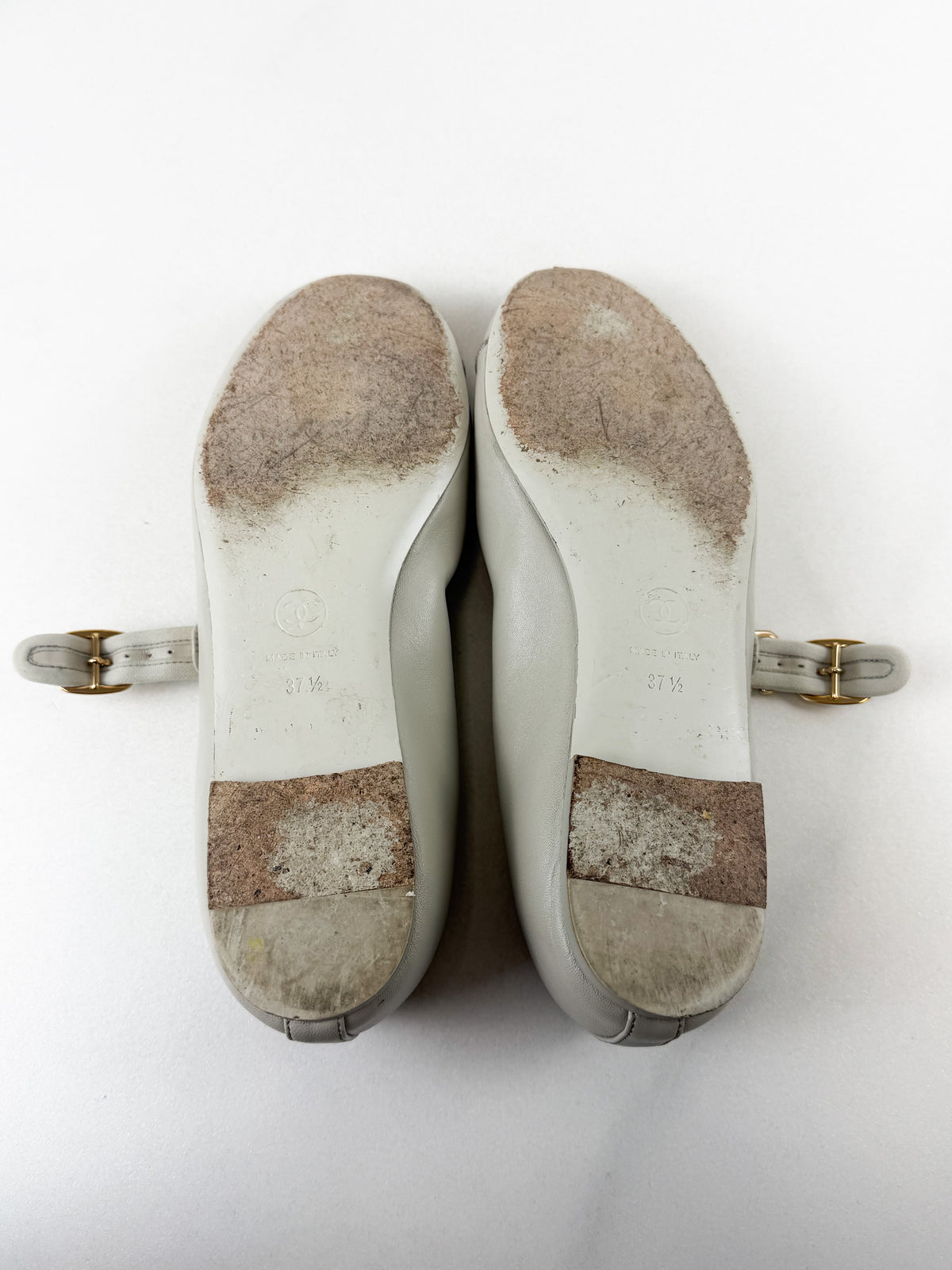 Chanel Lambskin Mary Jane Flats Size 37.5