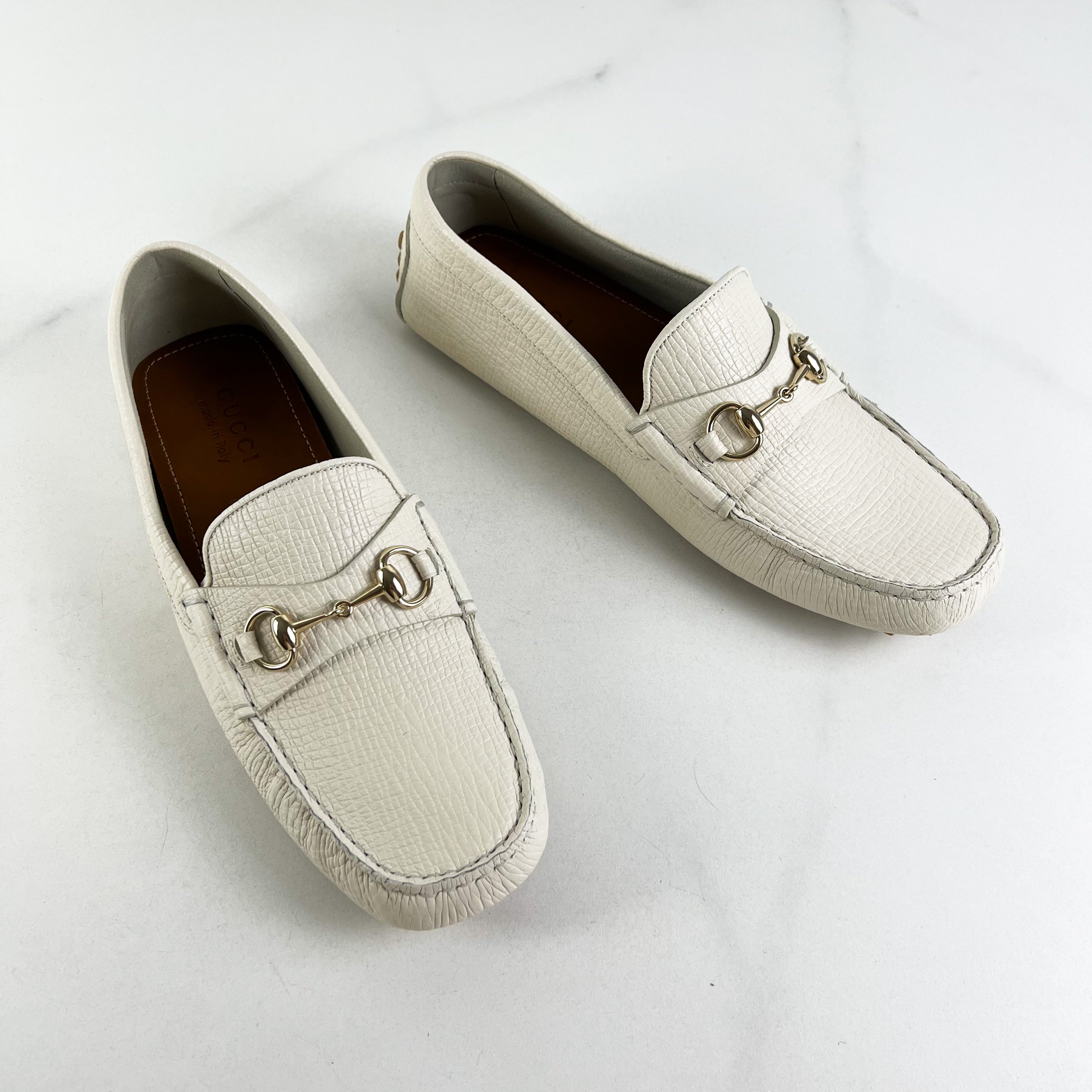 Gucci Men's Horsebit 1953 Loafer in White Size 10
