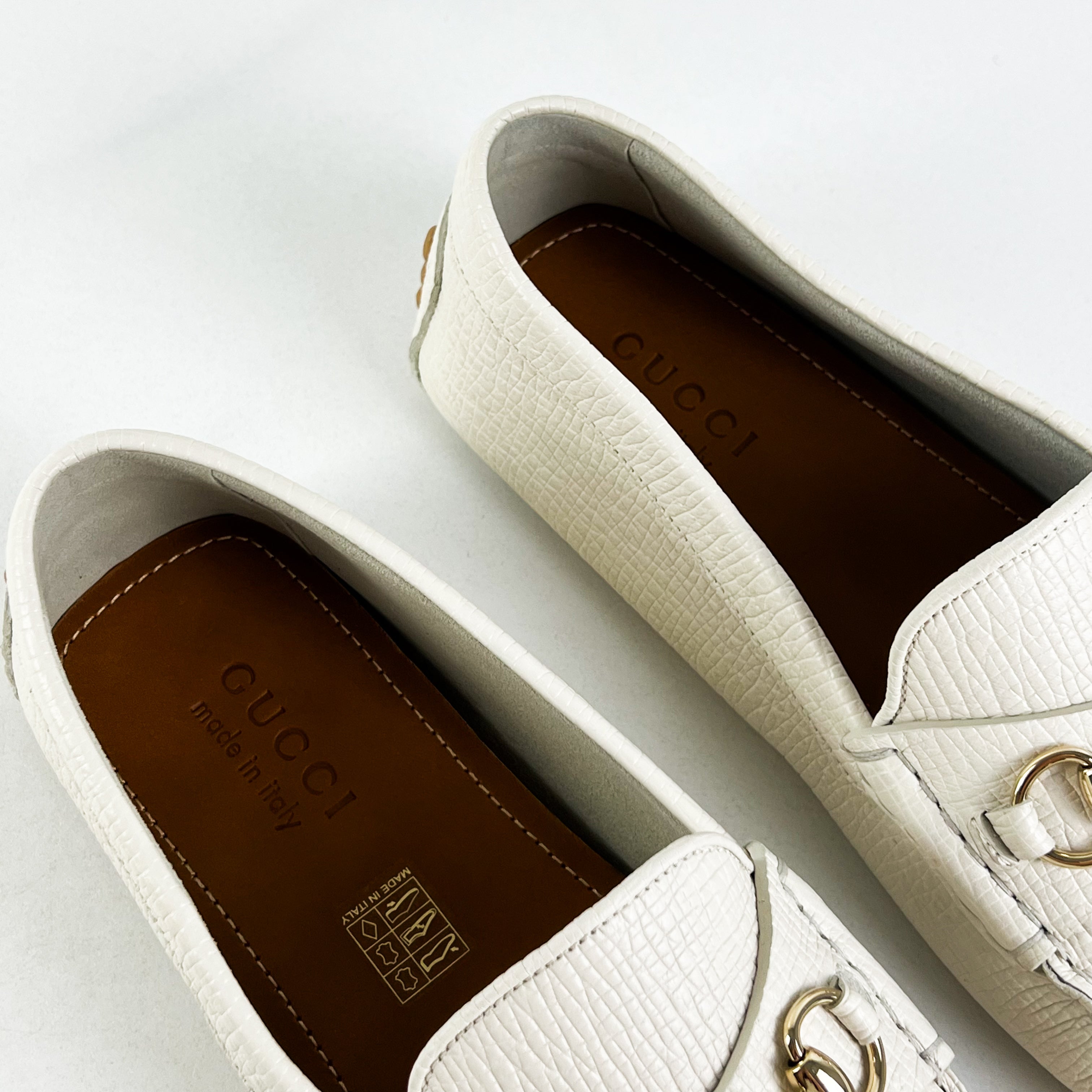 Gucci Men's Horsebit 1953 Loafer in White Size 10