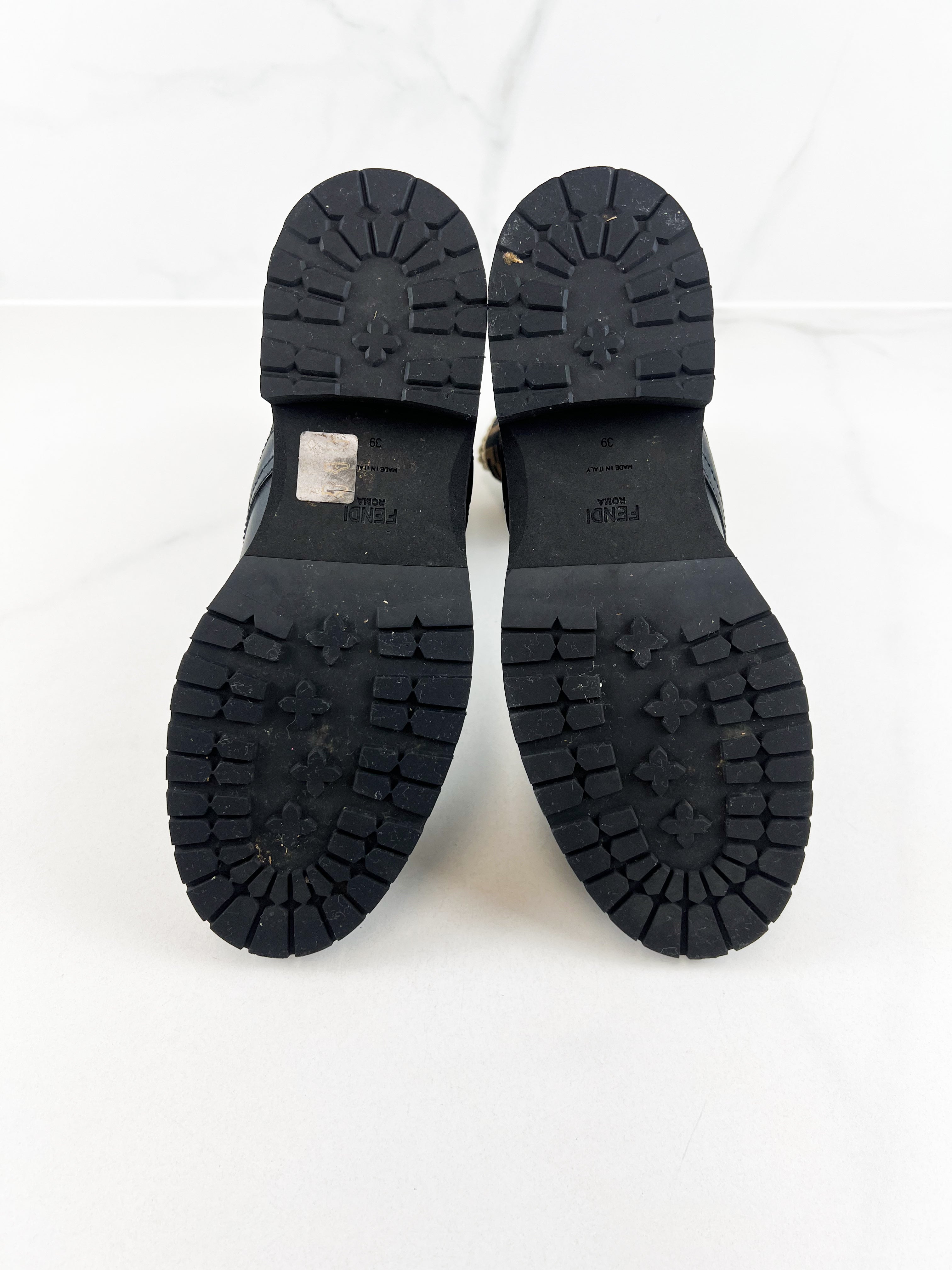 Fendi Rockoko Black Boots Size 39