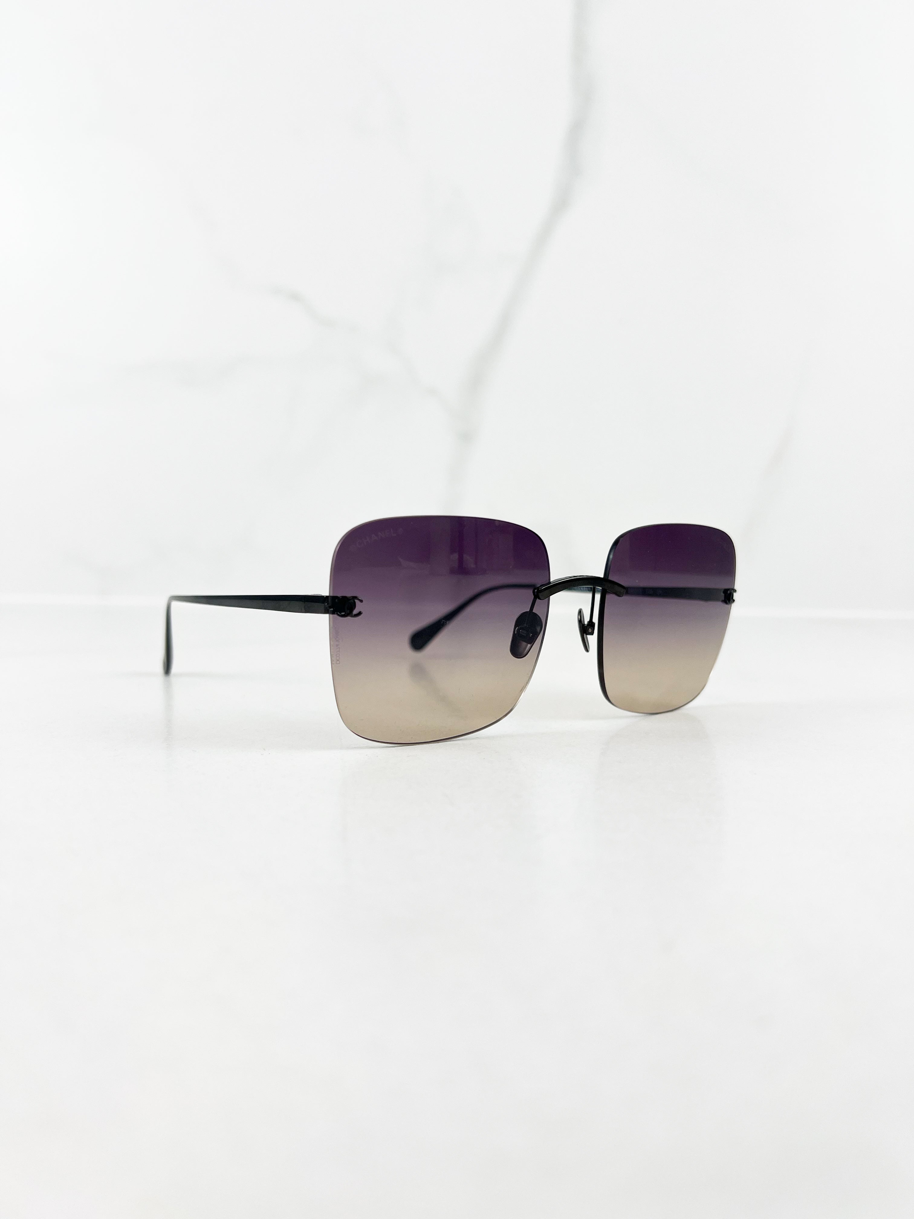 Chanel CC Logo Rectangular Sunglasses