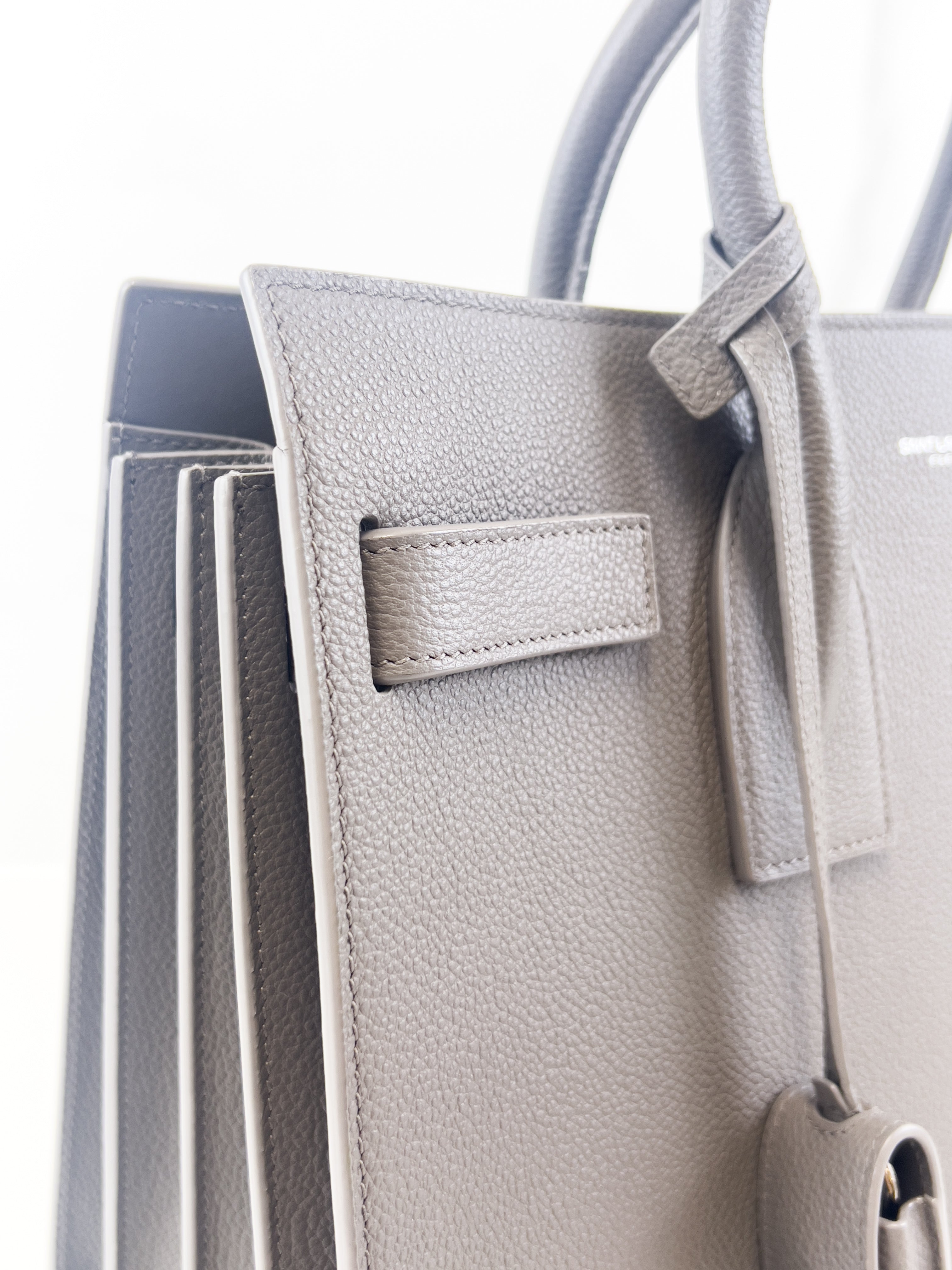 Saint Laurent Grey Large Sac De Jour with SHW