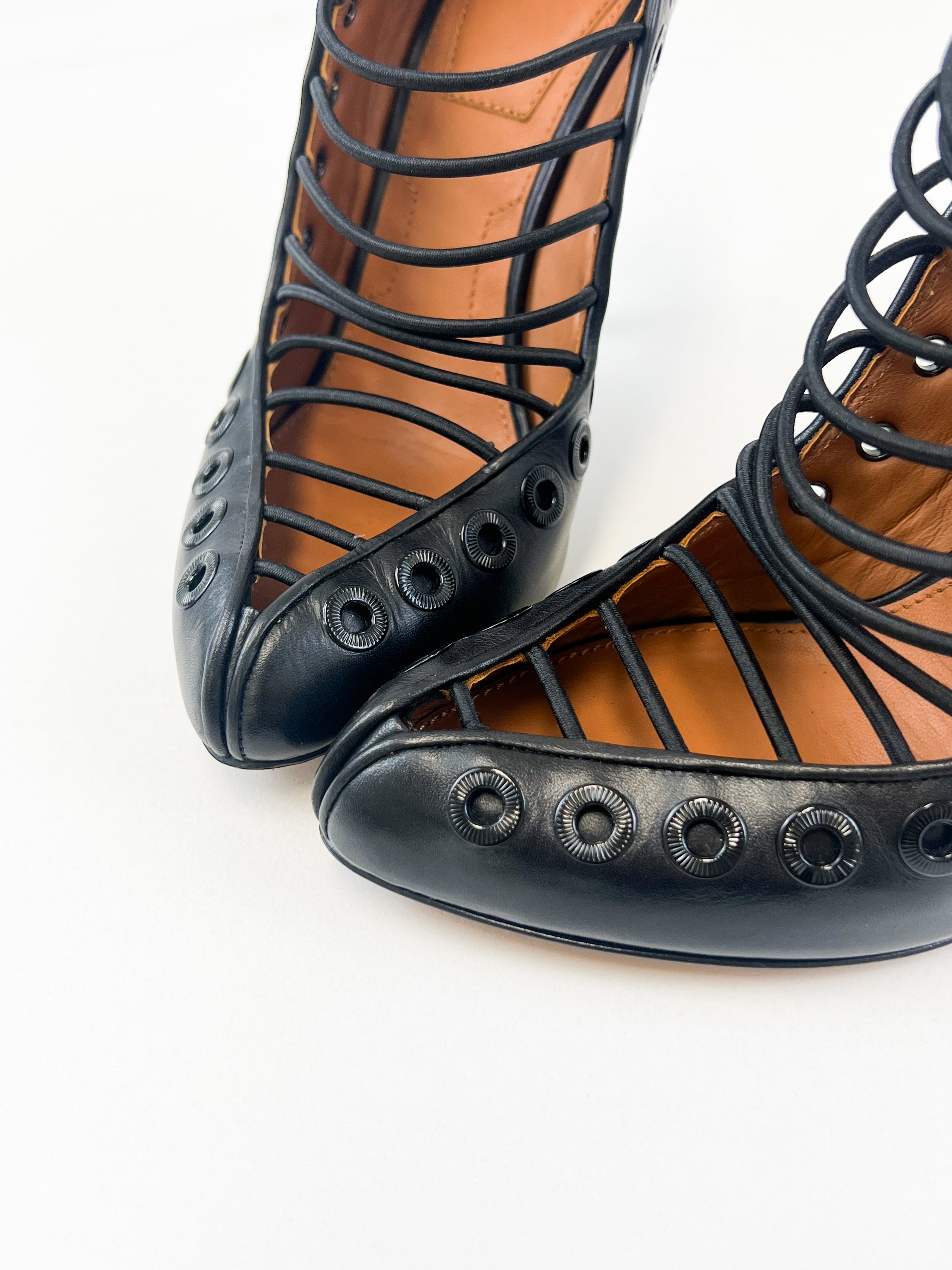 Givenchy Calf Leather Bondage Heels Size 36