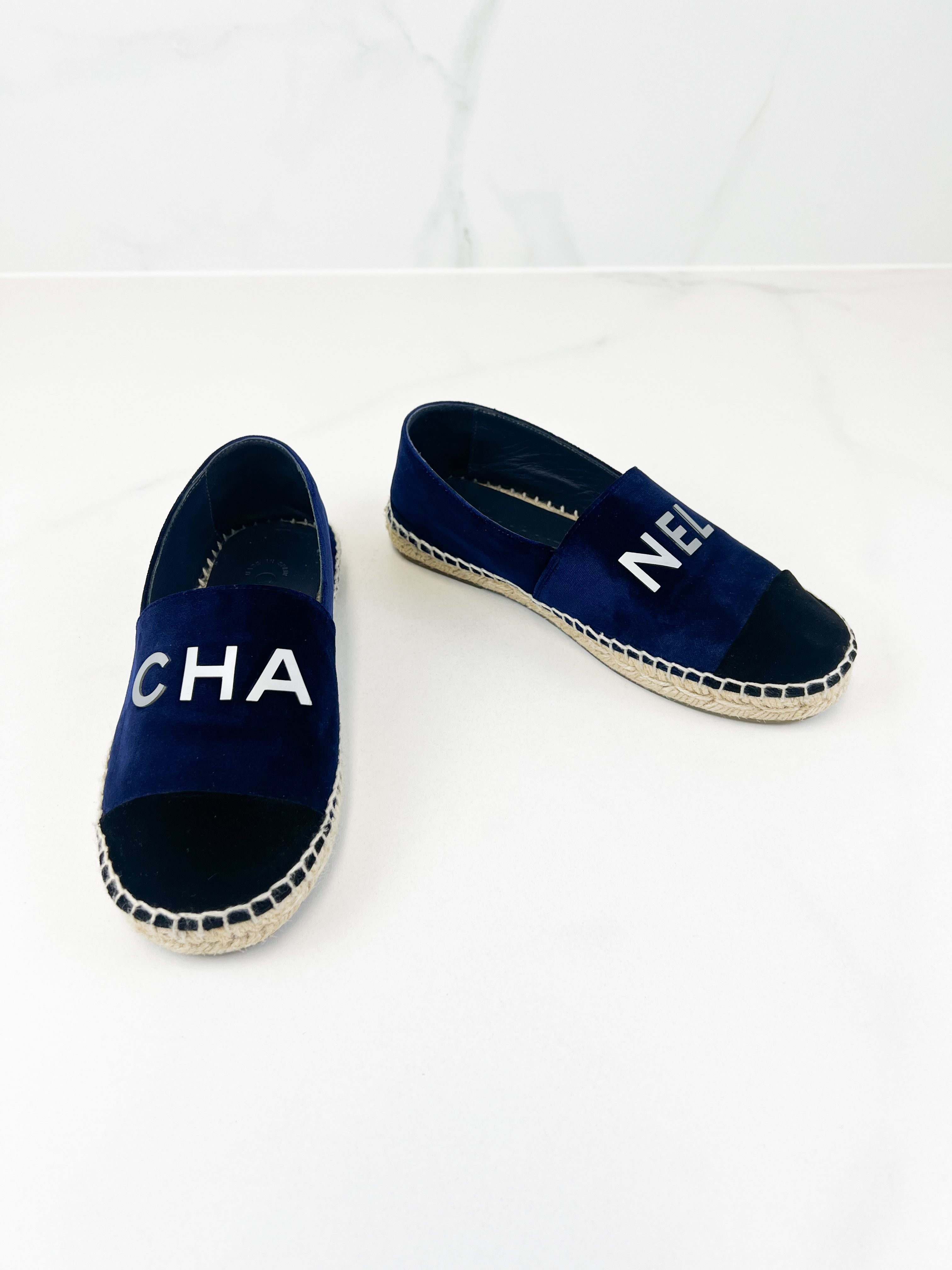 Chanel Cha nel Suede Espadrille Size 35