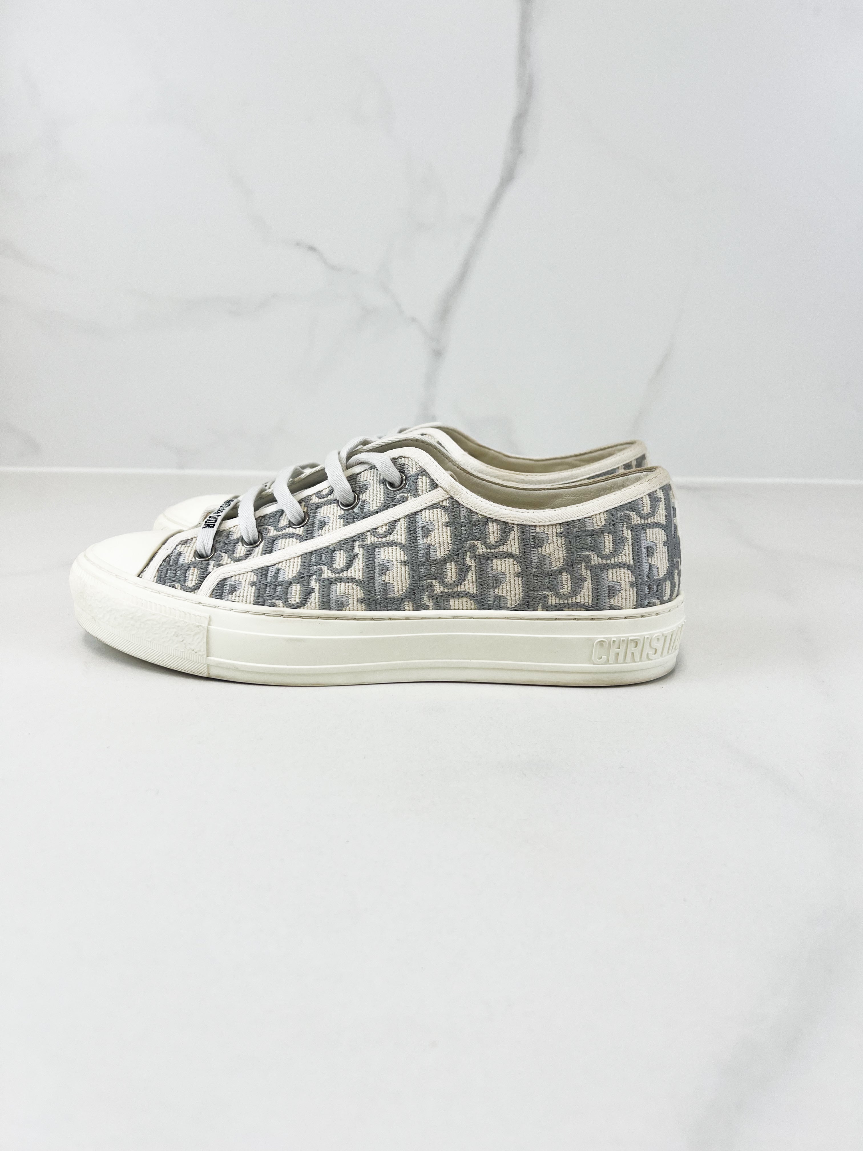 Christian Dior Walk'n'Dior Grey Oblique Sneaker Size 40