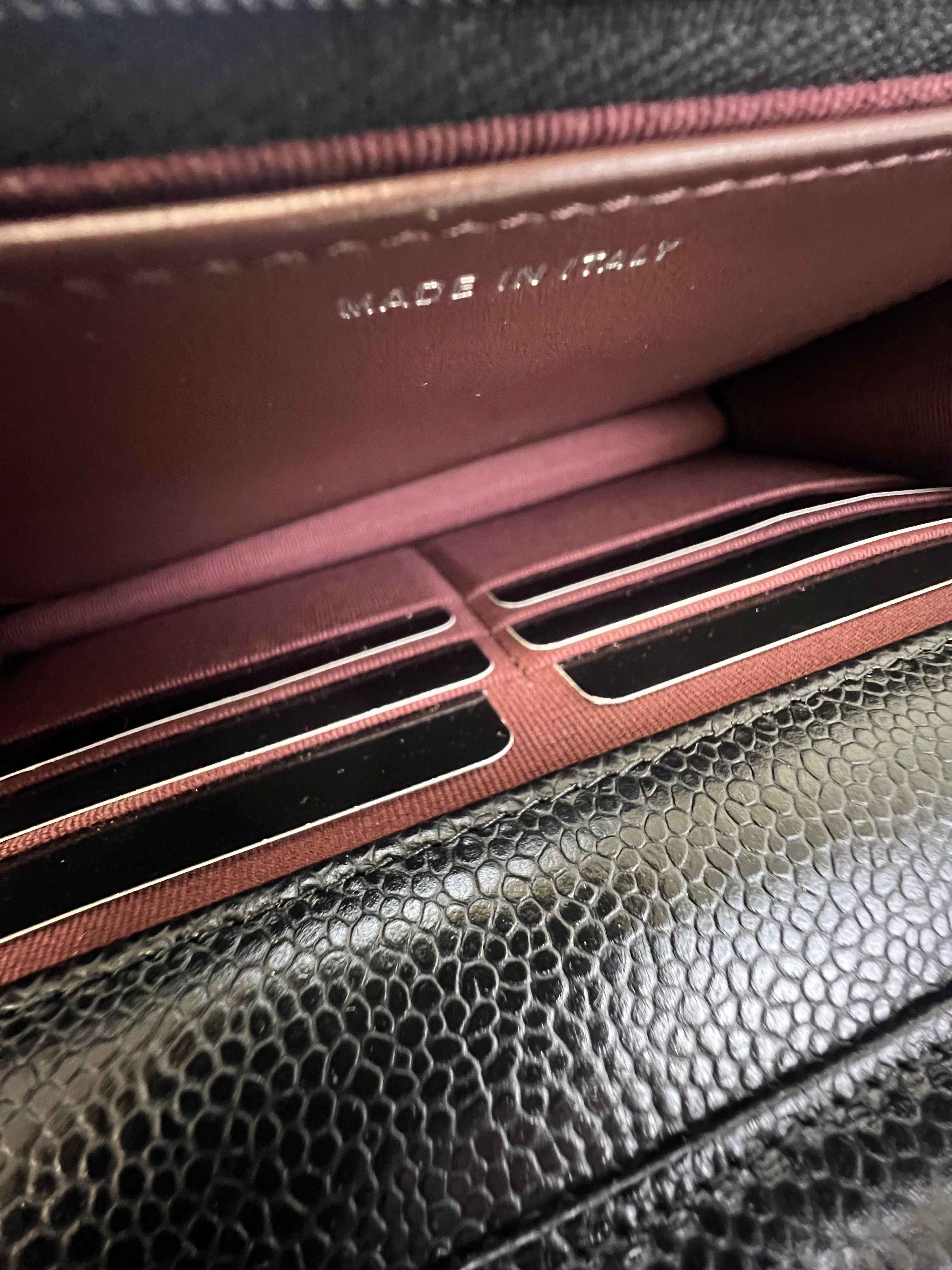 Chanel Black Classic Caviar CC WOC with SHW