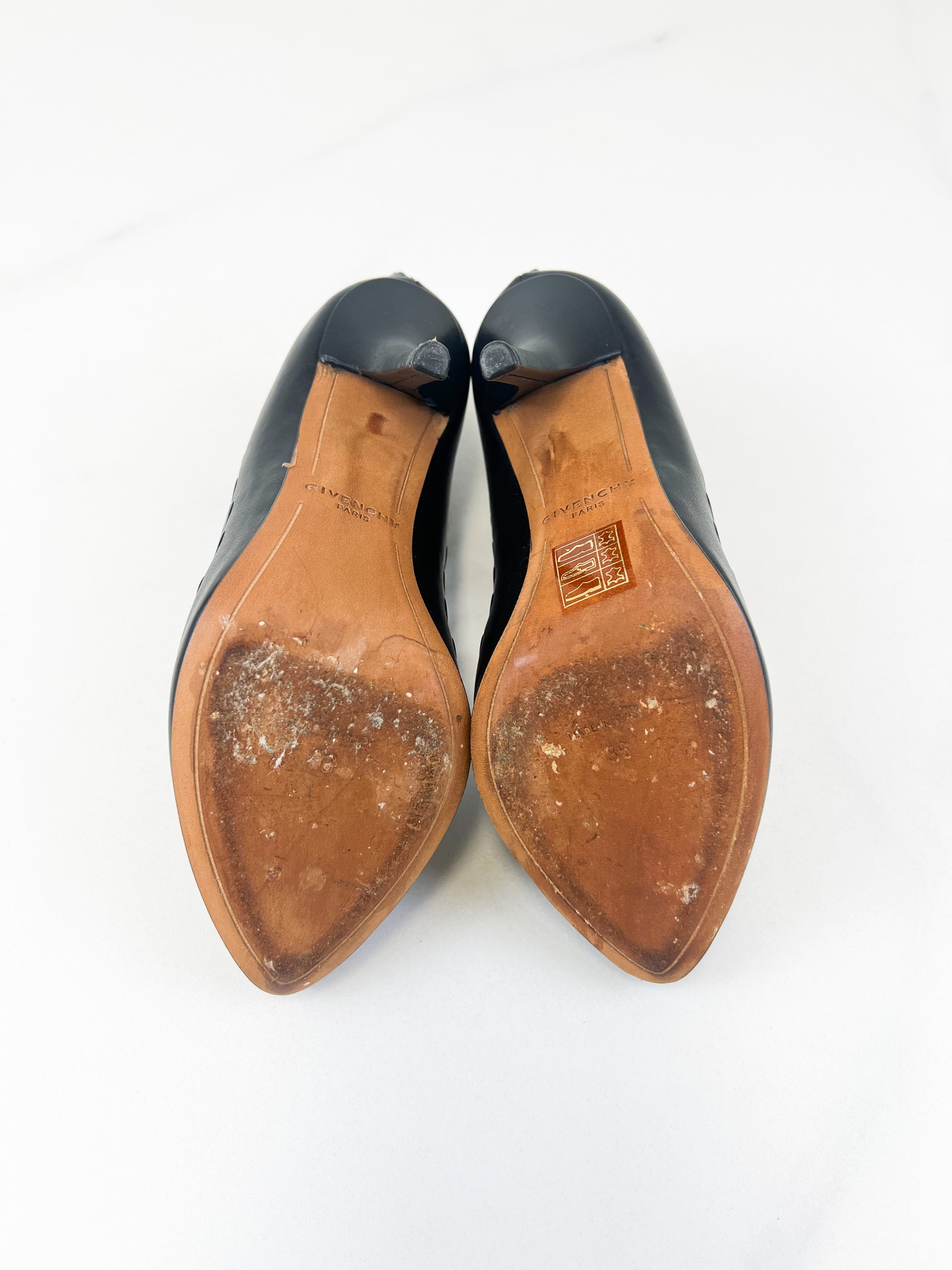 Givenchy Calf Leather Bondage Heels Size 36